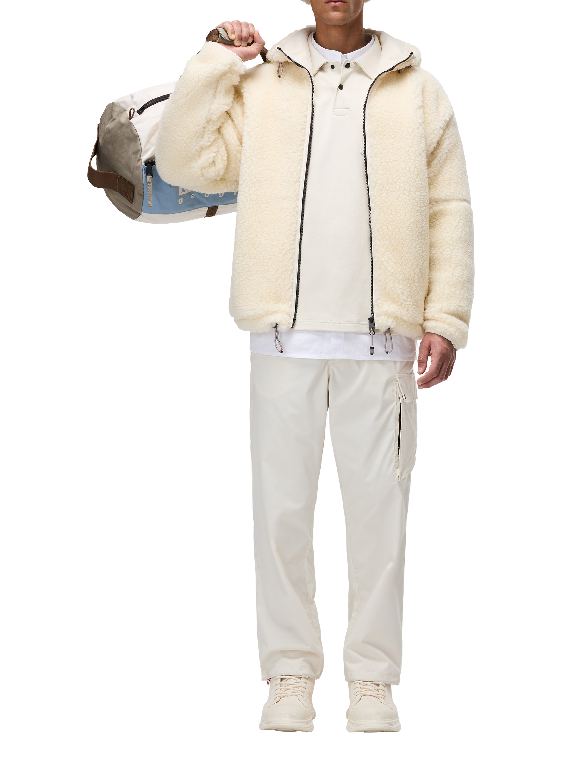 Straight hooded fleece jacket NAPAPIJRI Beige