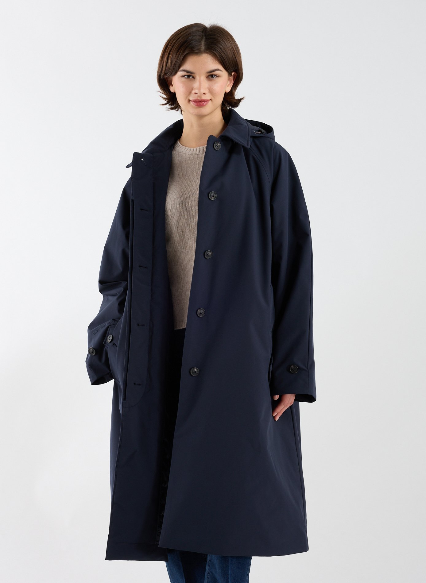 Parka longue droite à capuche SAVE THE DUCK Bleu