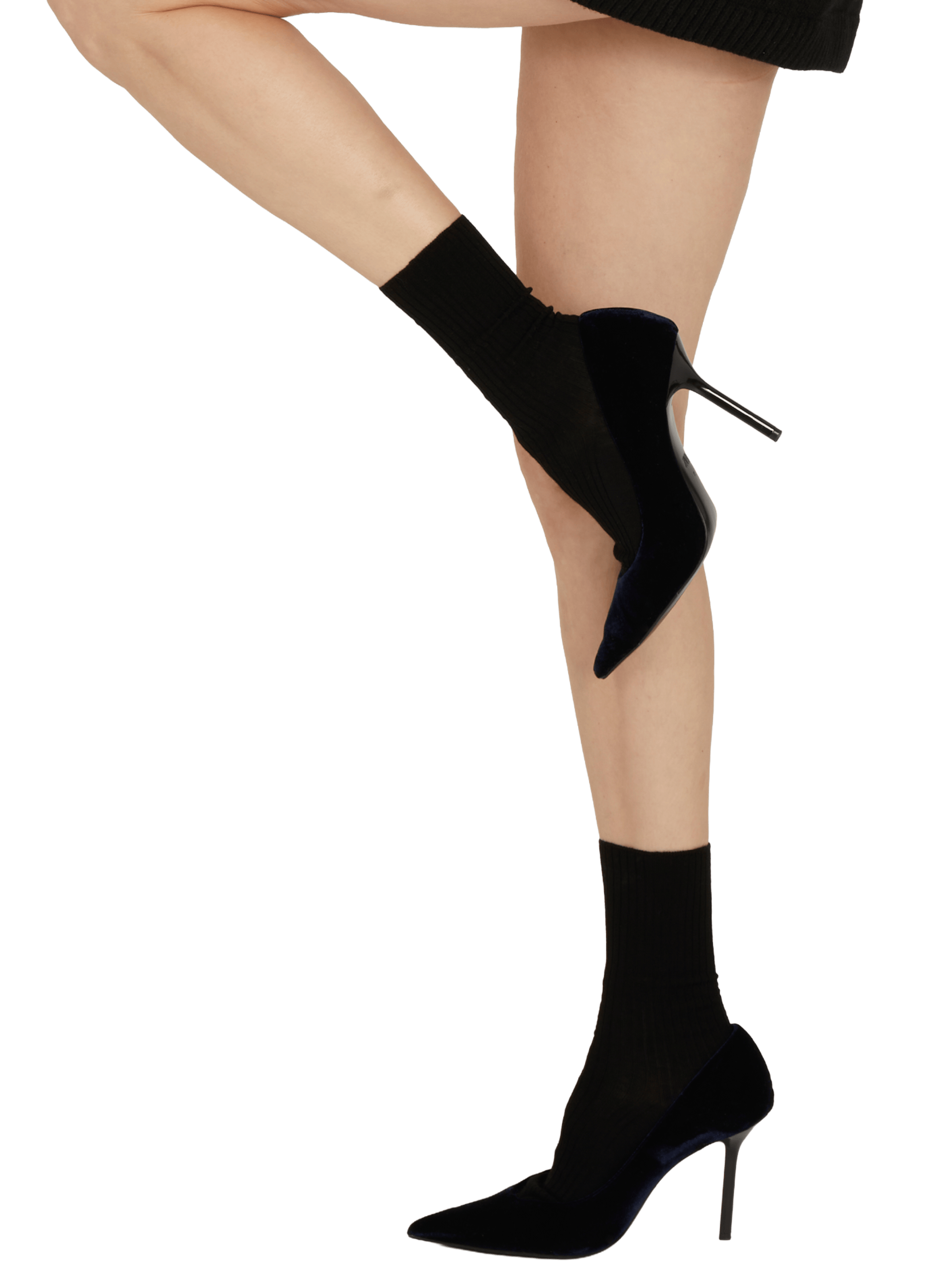 Ribbed mid-calf socks LE BOURGET Black