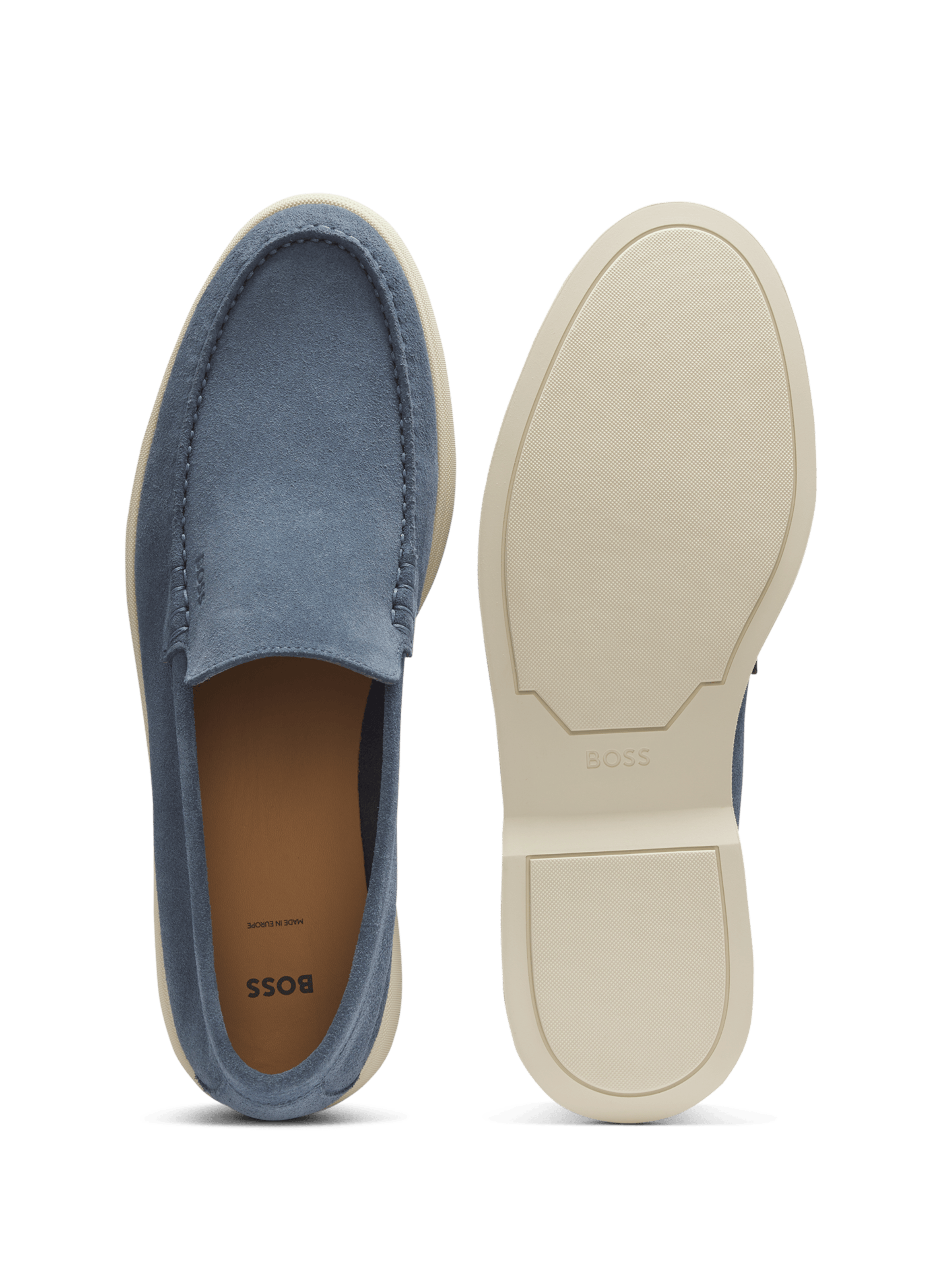 Mocassins en cuir suédé BOSS Bleu