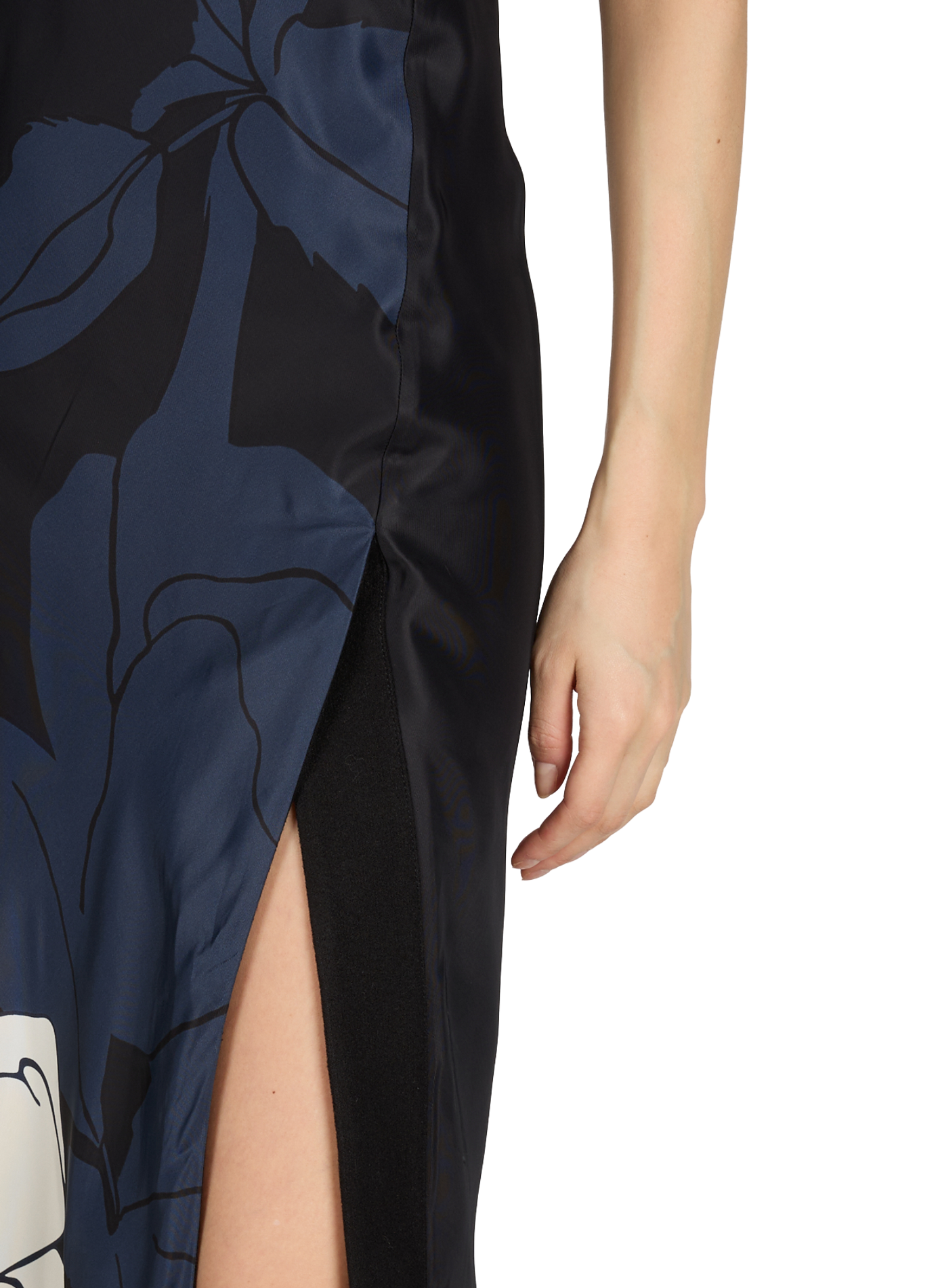 Robe longue manches courtes à col rond VICTORIA BECKHAM Multicolore