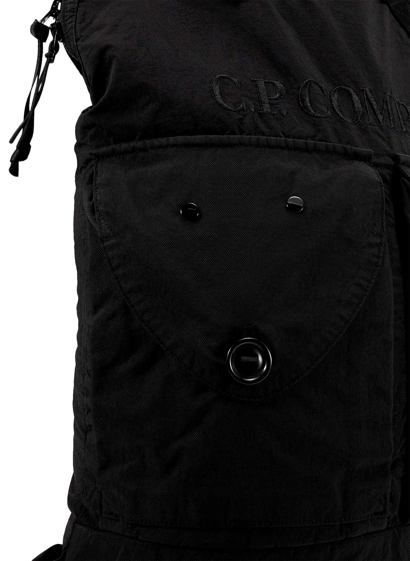 Embroidered brand backpack CP COMPANY Black