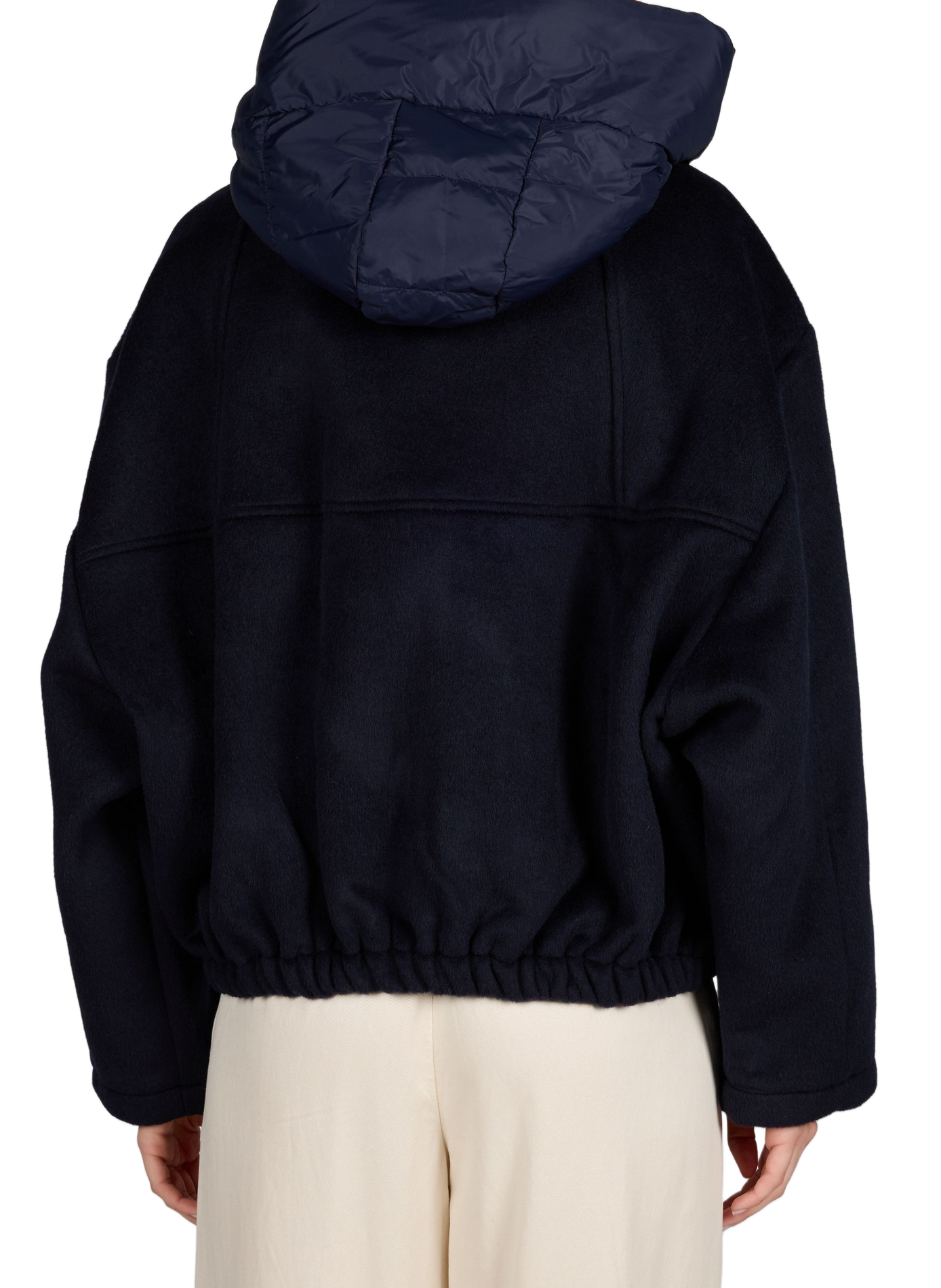 Manteau à capuche amovible en coton mélangé OBJECT Bleu