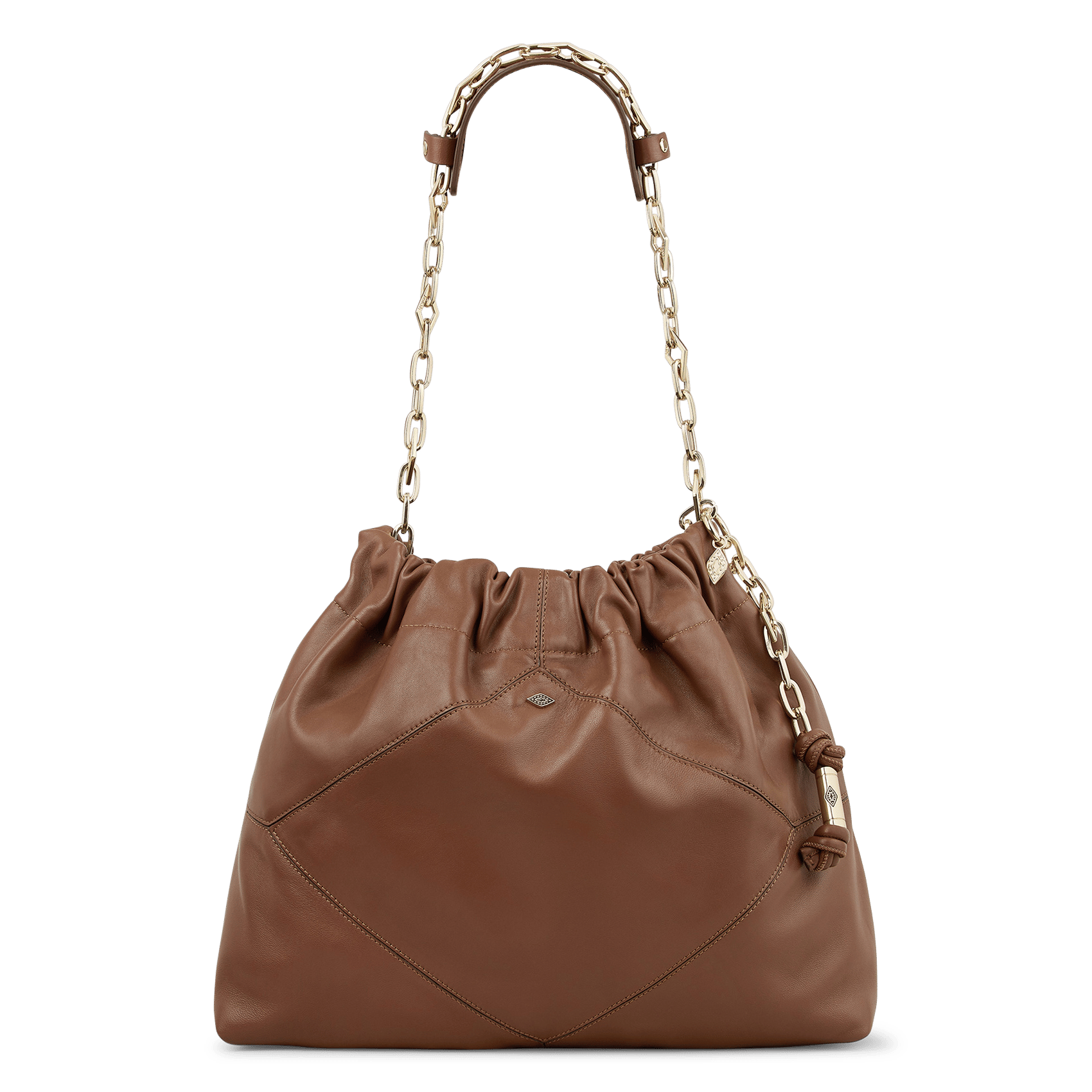 Cabas en cuir june tote BA&SH Marron