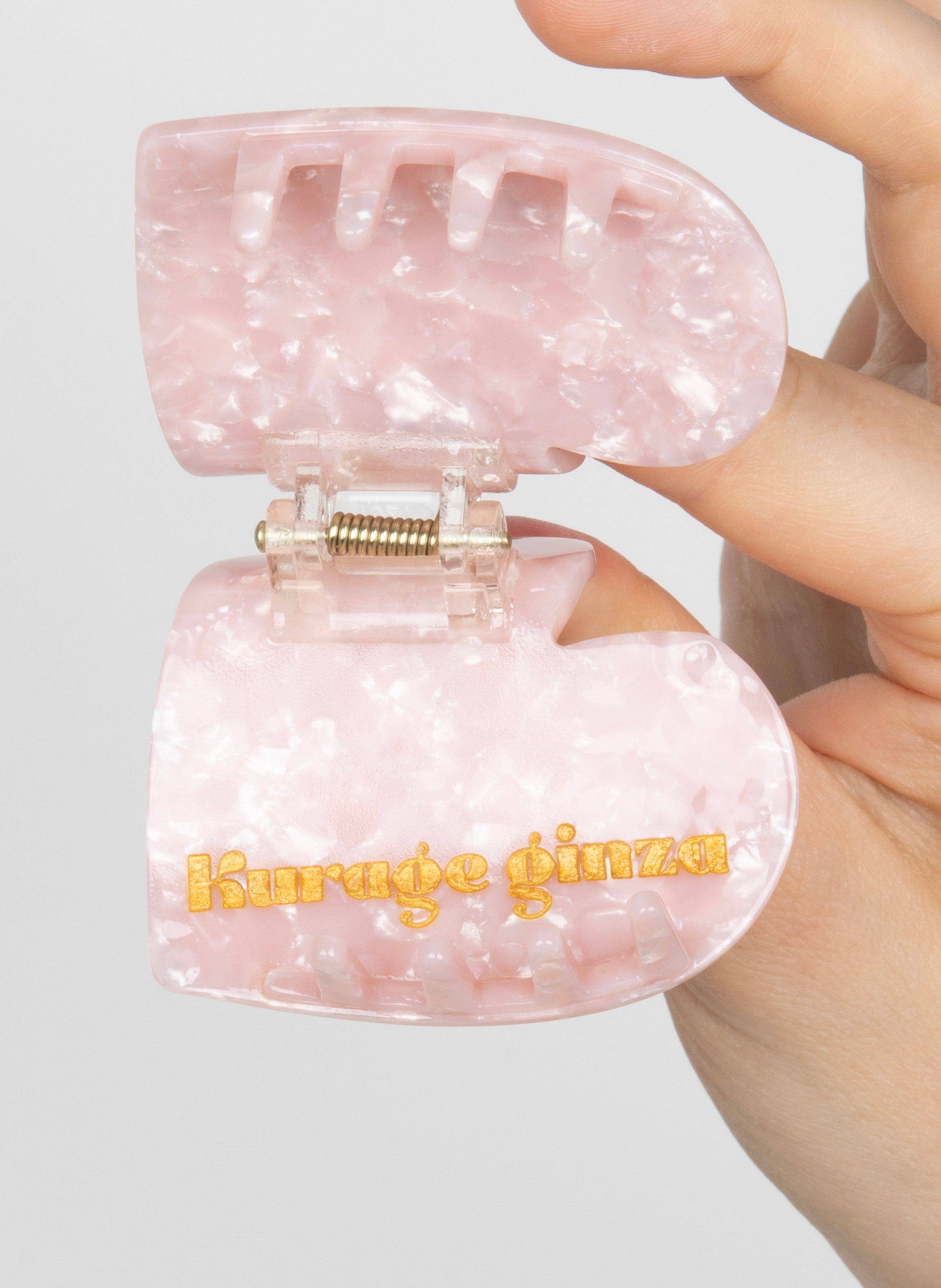 Pince à cheveux lova en acétate de cellulose KURAGE GINZA Rose