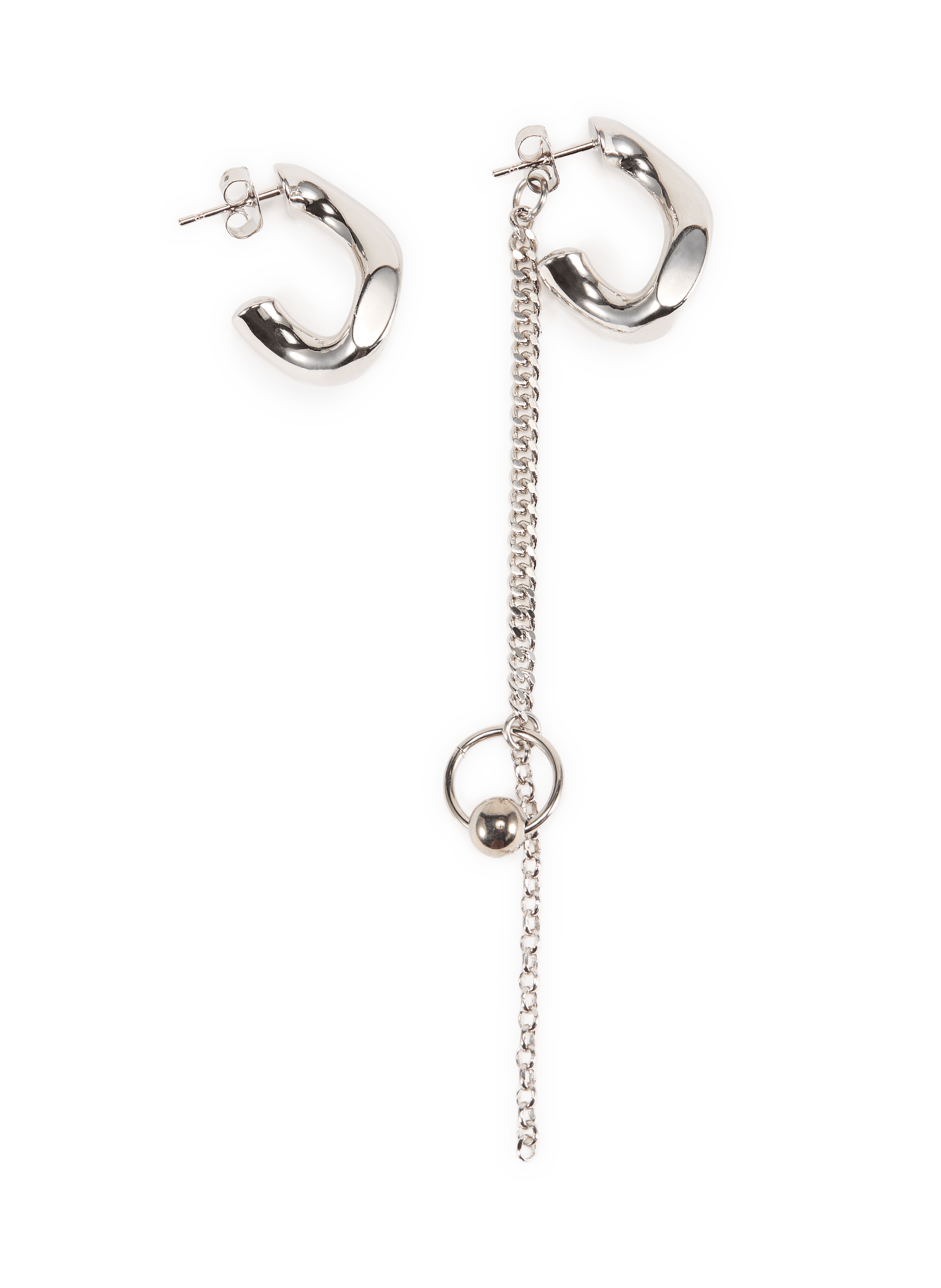 Boucles d'oreilles torsadées Neil en laiton JUSTINE CLENQUET Argent