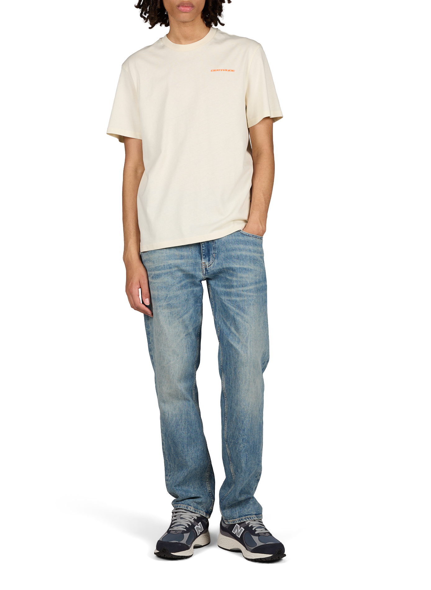 Straight cotton t-shirt GERTRUDE ET GASTON Beige