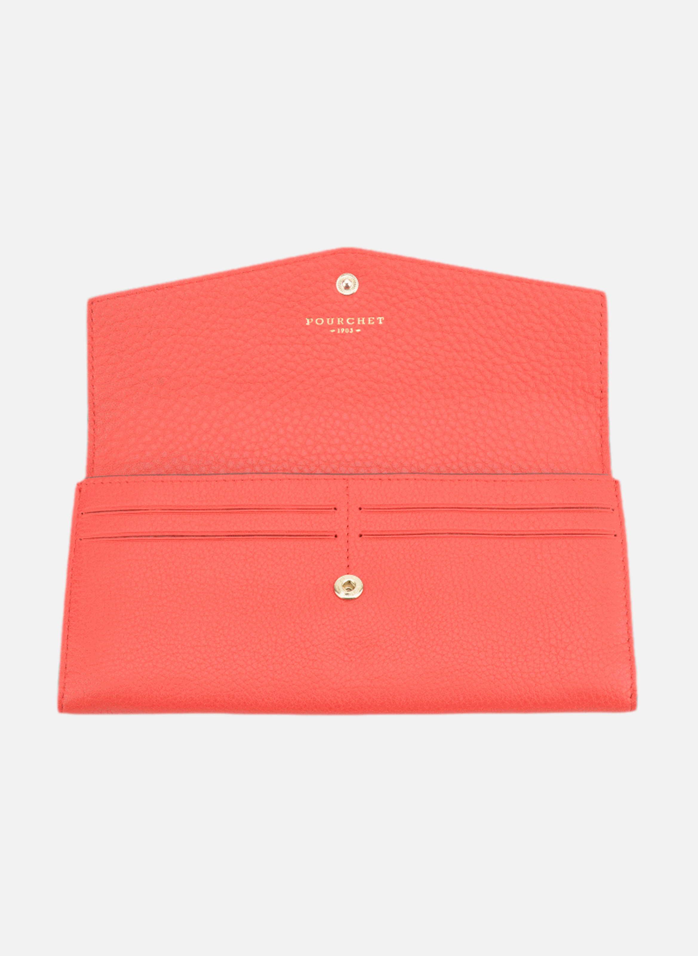 Club | porte-monnaie gm en cuir de veau | Rouge POURCHET Femme