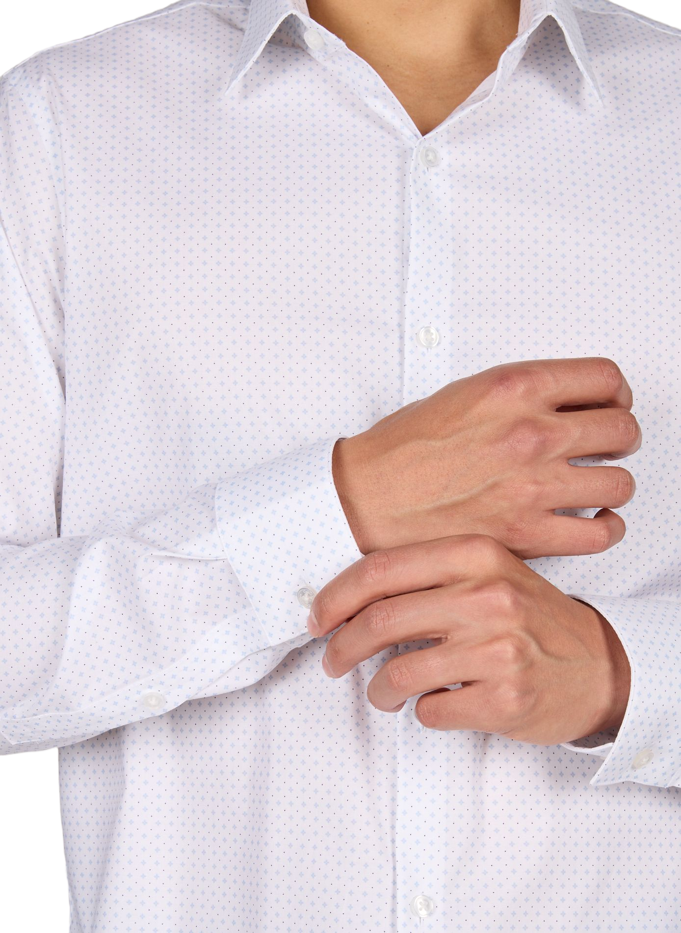 Printed cotton-blend shirt CALVIN KLEIN Blue