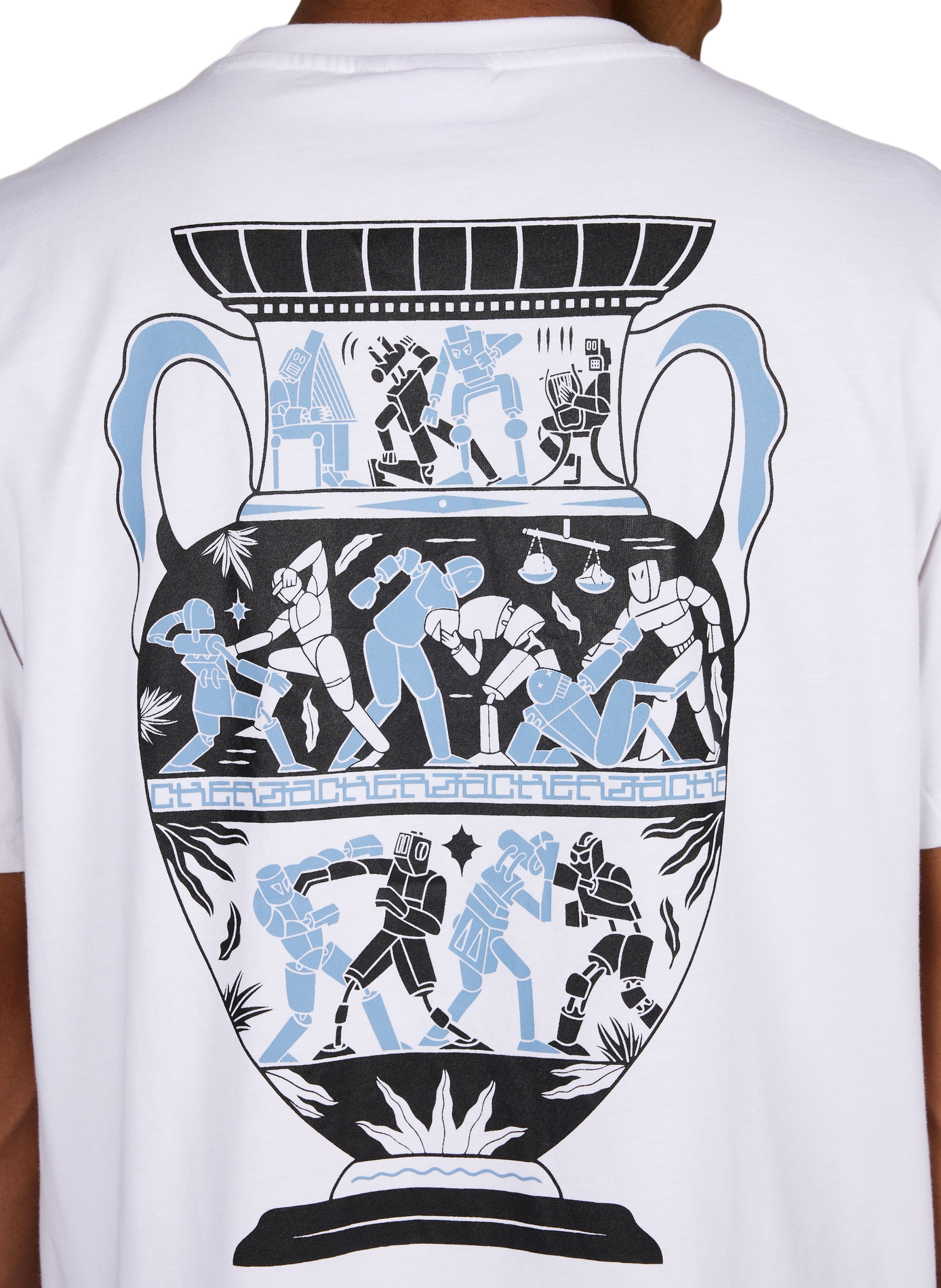 Gerader Baumwoll-T-Shirt JACKER. Weiss