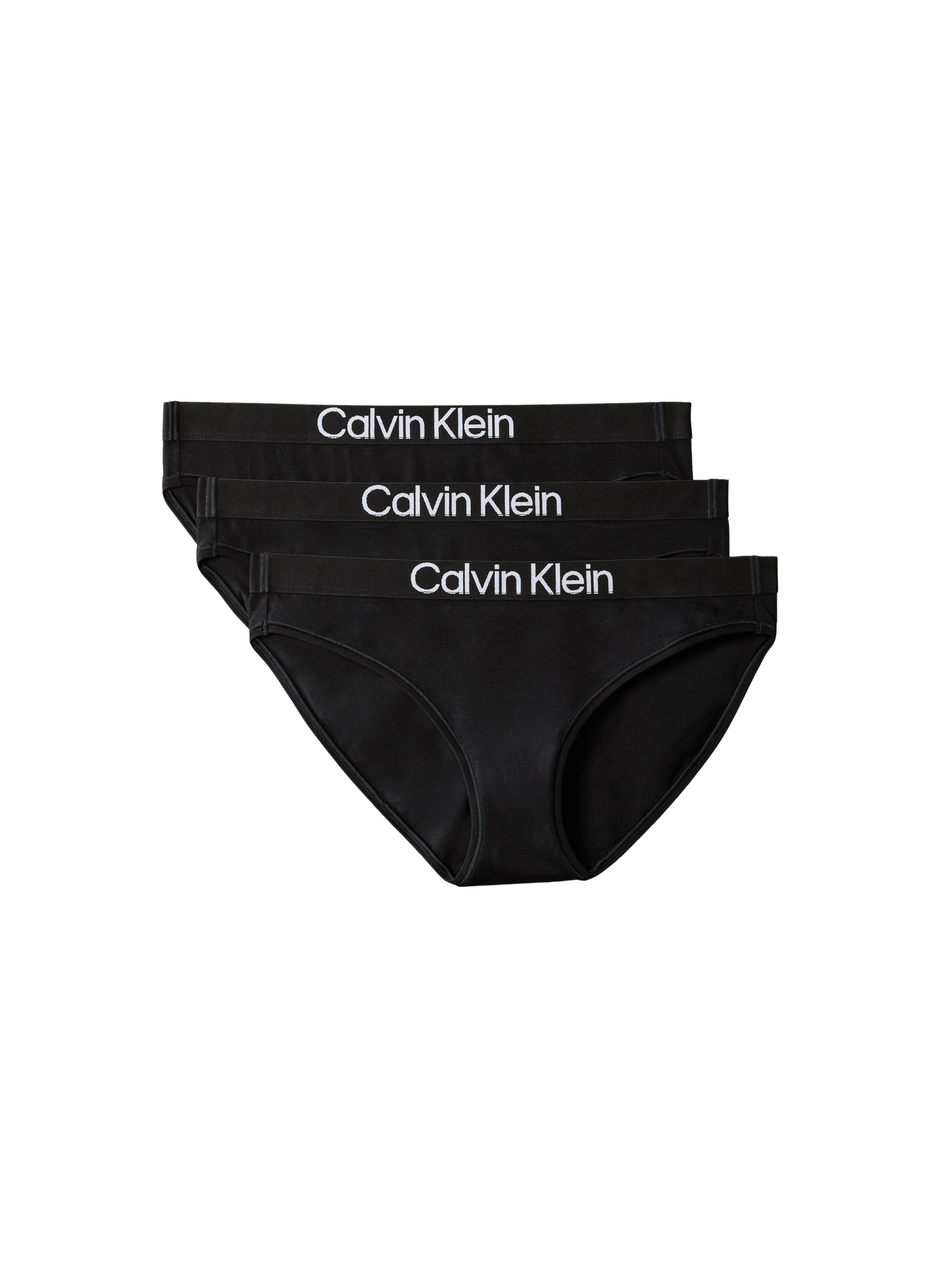 Set of 3 logo cotton blend briefs CALVIN KLEIN Black