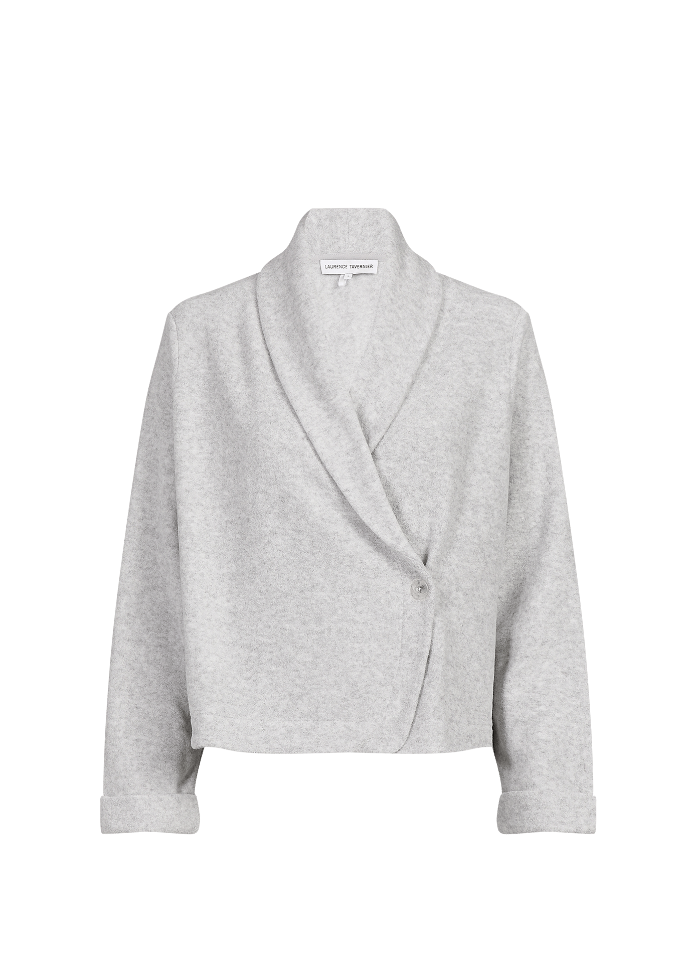 Gilet oversize col châle LAURENCE TAVERNIER Gris