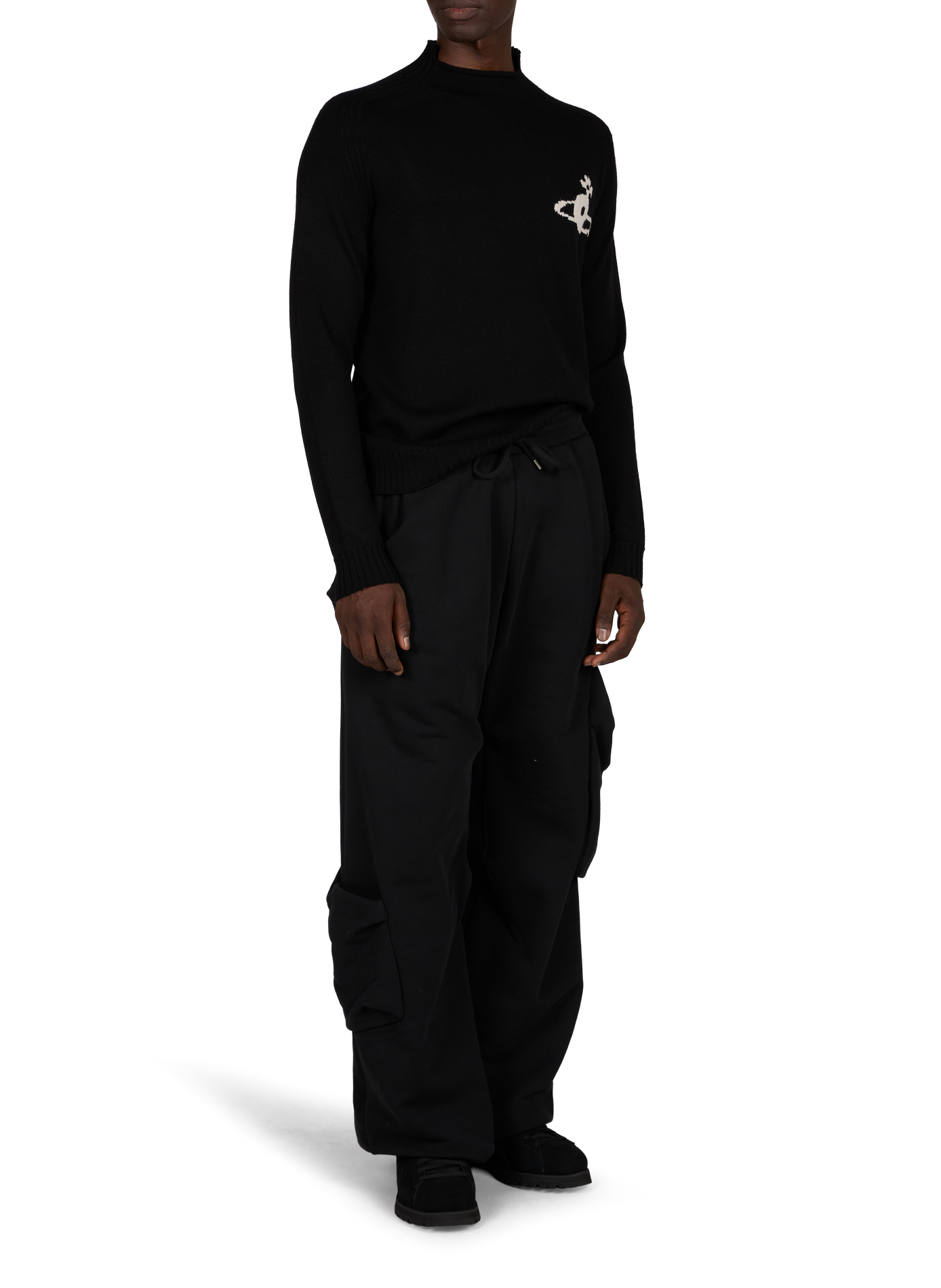 Wide-leg cotton trousers VIVIENNE WESTWOOD Black
