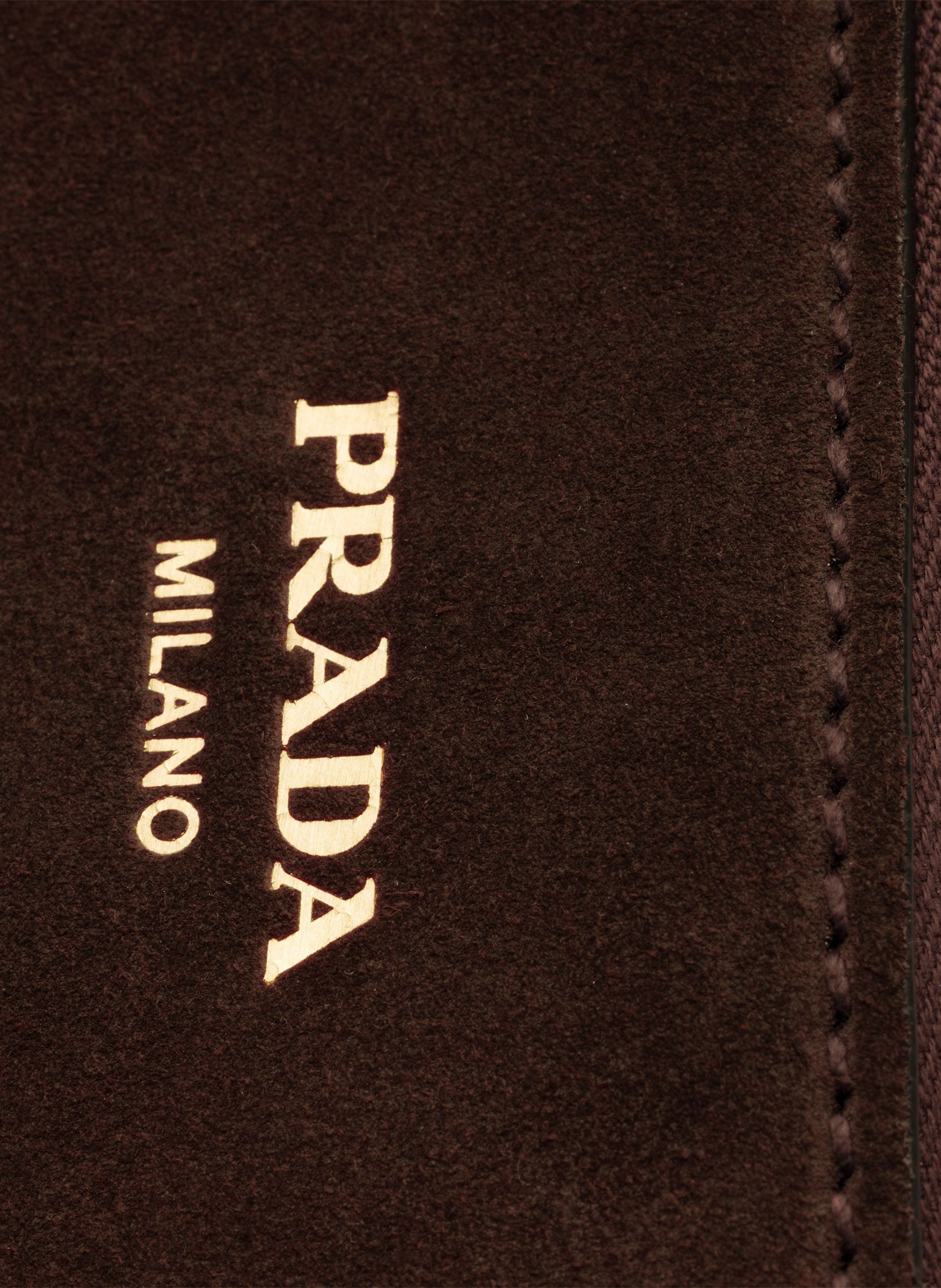 Grand cabas en veau velours PRADA Marron