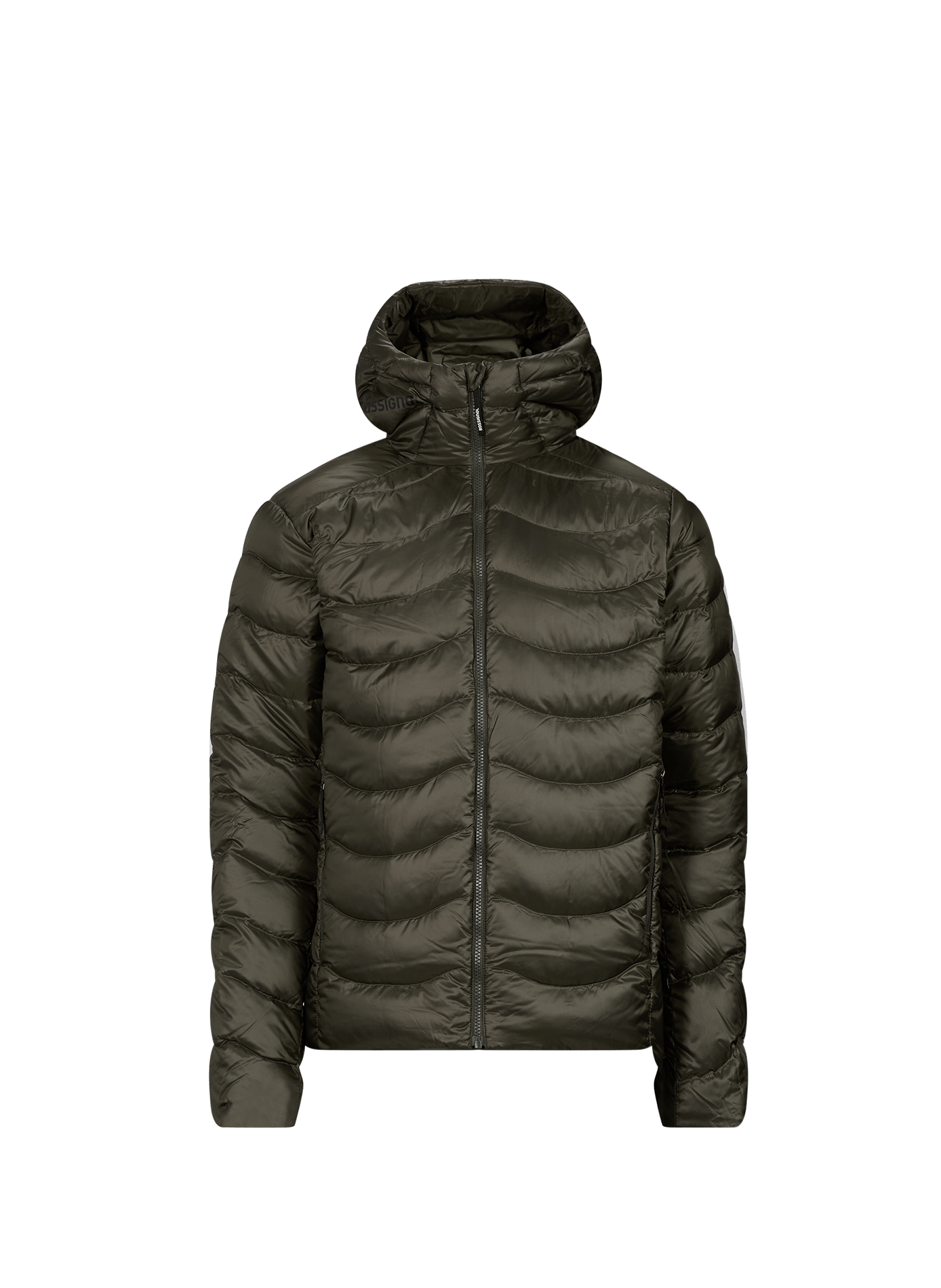 Quilted straight hooded jacket ROSSIGNOL Khaki