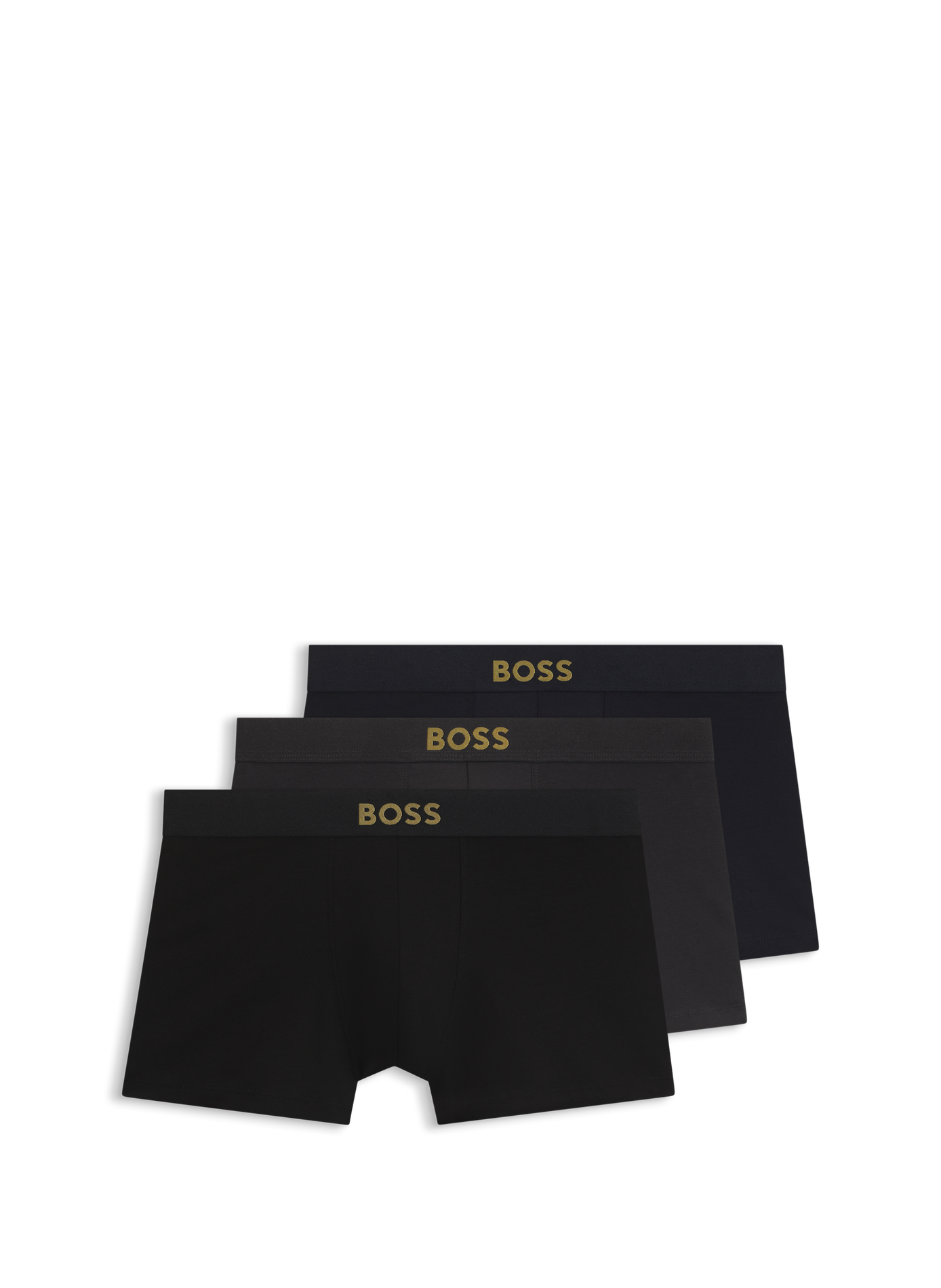 Set of three cotton-blend boxers BOSS Multicolour