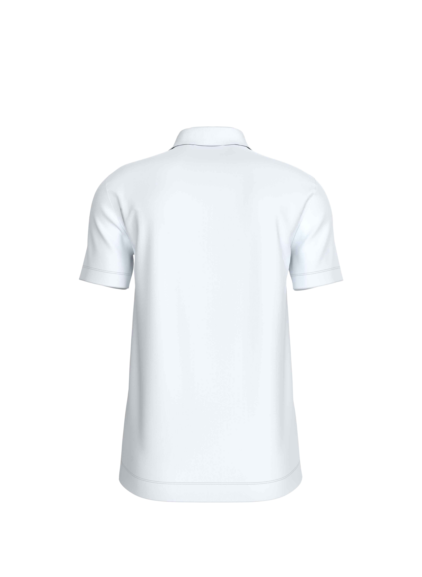 Gestreepte poloshirt met logo van gemengd katoen | Wit CALVIN KLEIN Heren