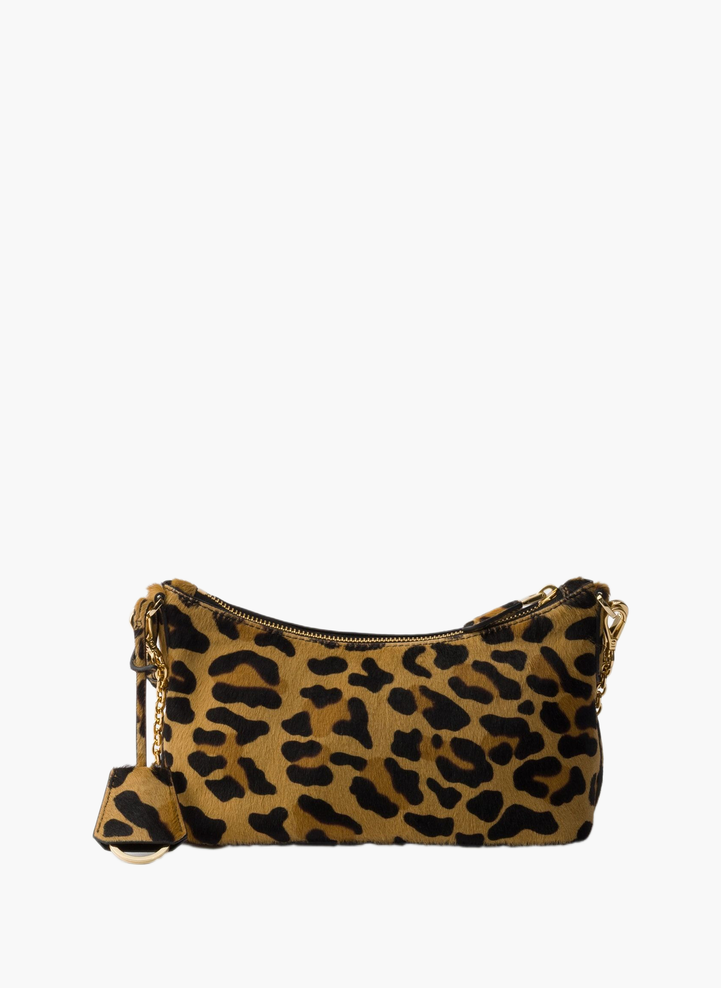 Mini sac en cuir à poil de veau imprimé PRADA Beige