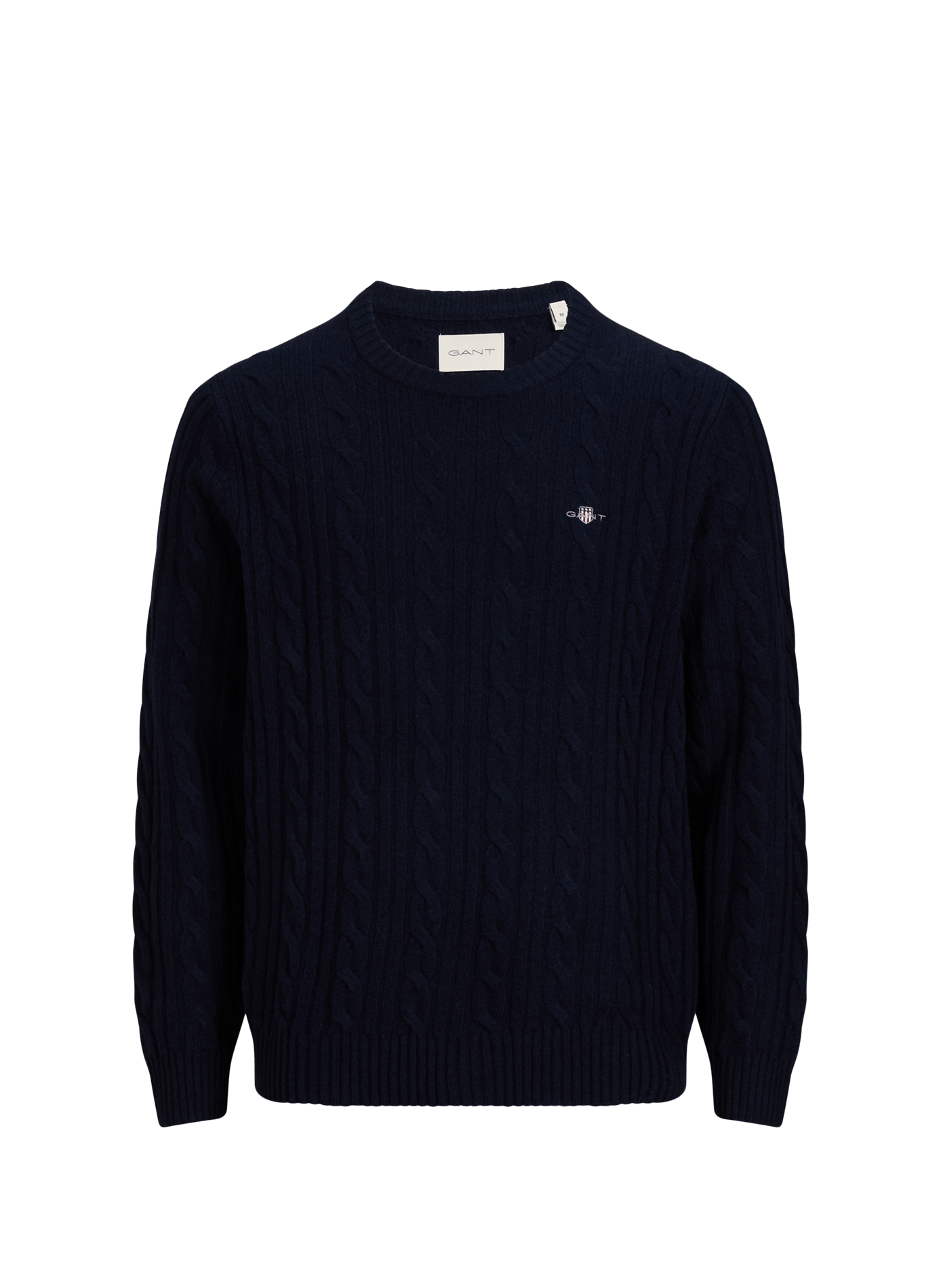 Pull col rond en laine GANT Bleu
