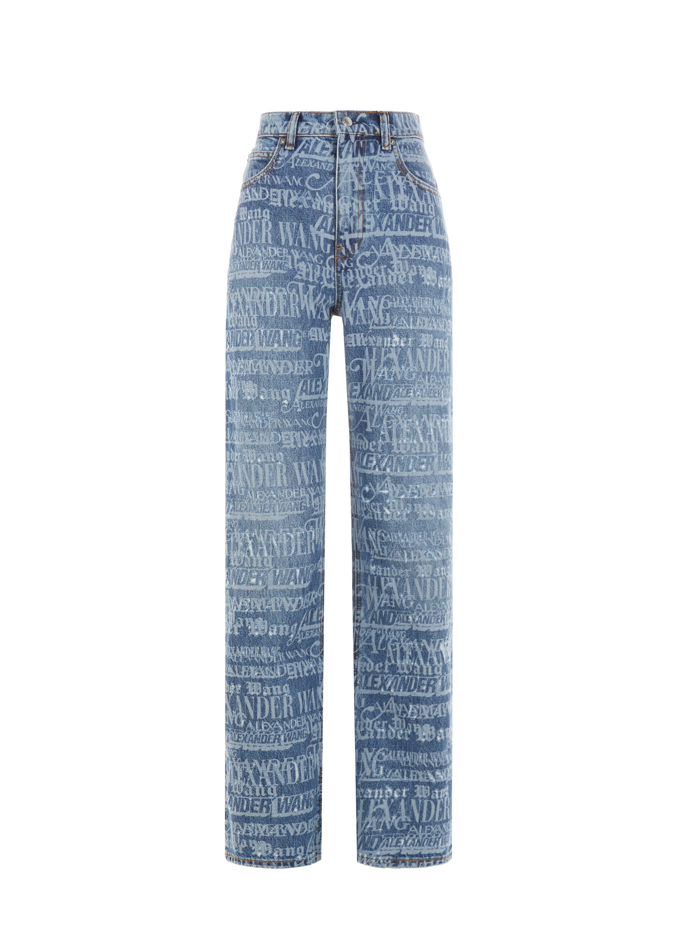 Jean droit logotypé ALEXANDER WANG Bleu