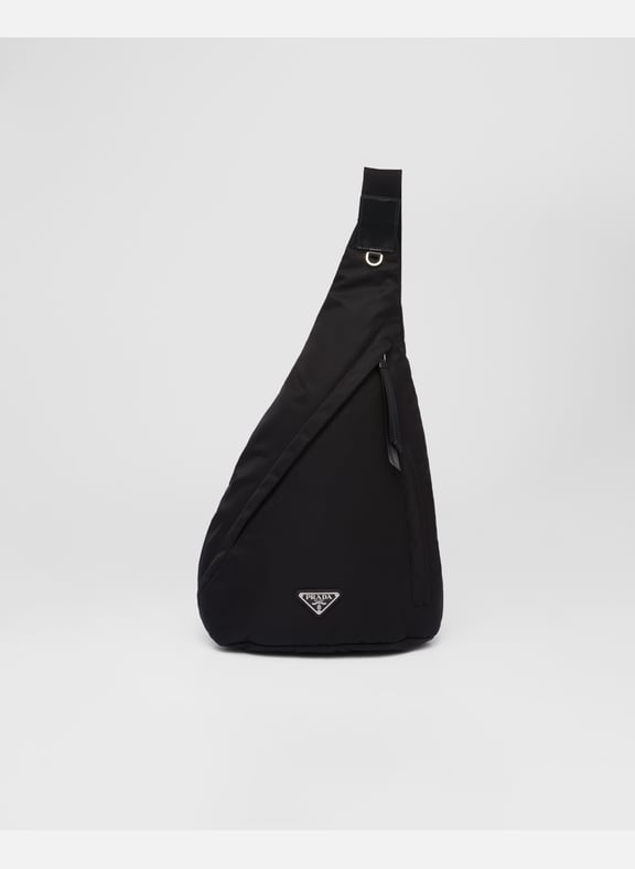 Sac à dos en re-nylon et cuir Noir by PRADA PRADA Sac à dos en re-nylon et cuir Noir