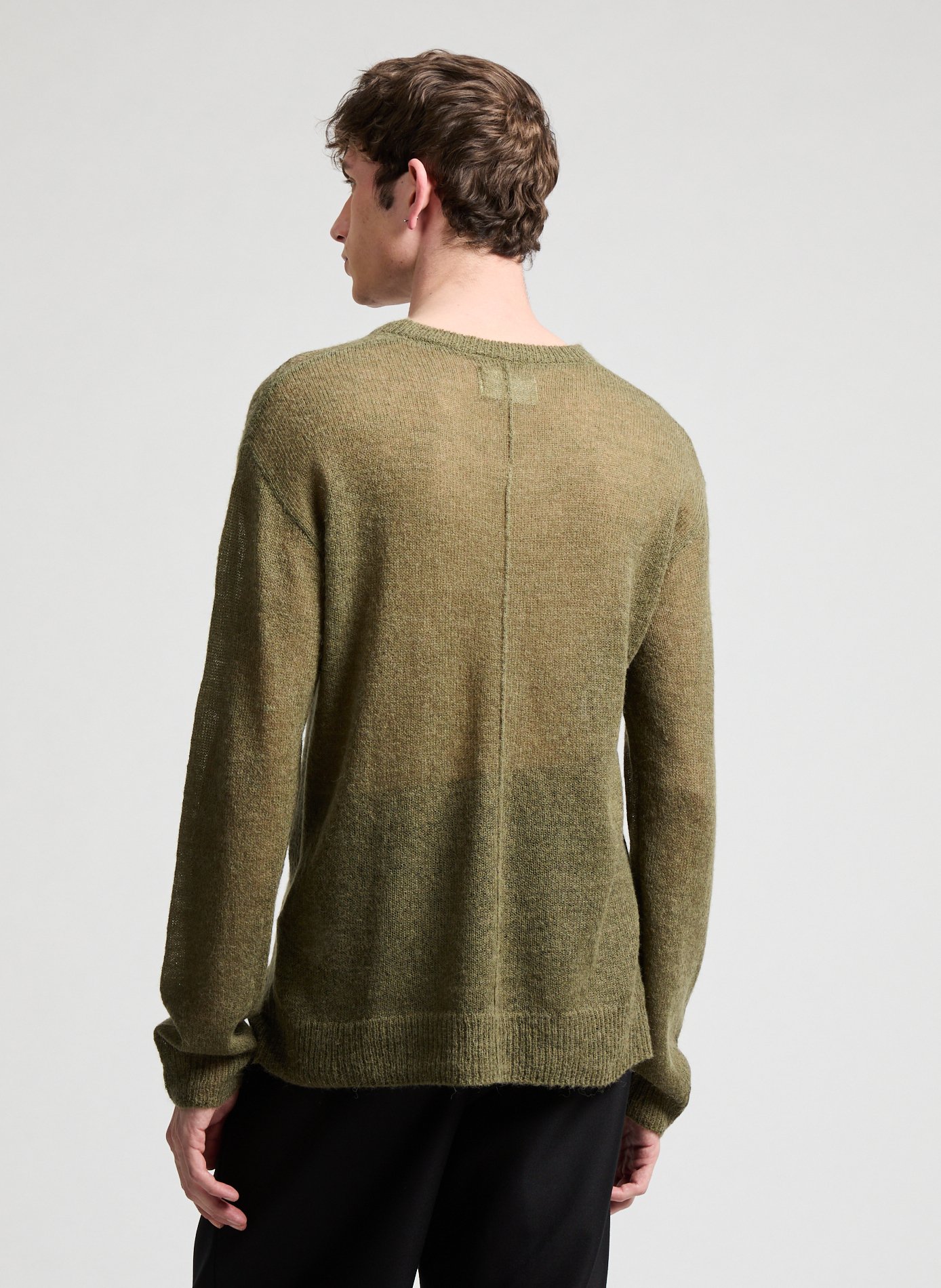 Straight V-neck sweater SAISON 1865 Khaki