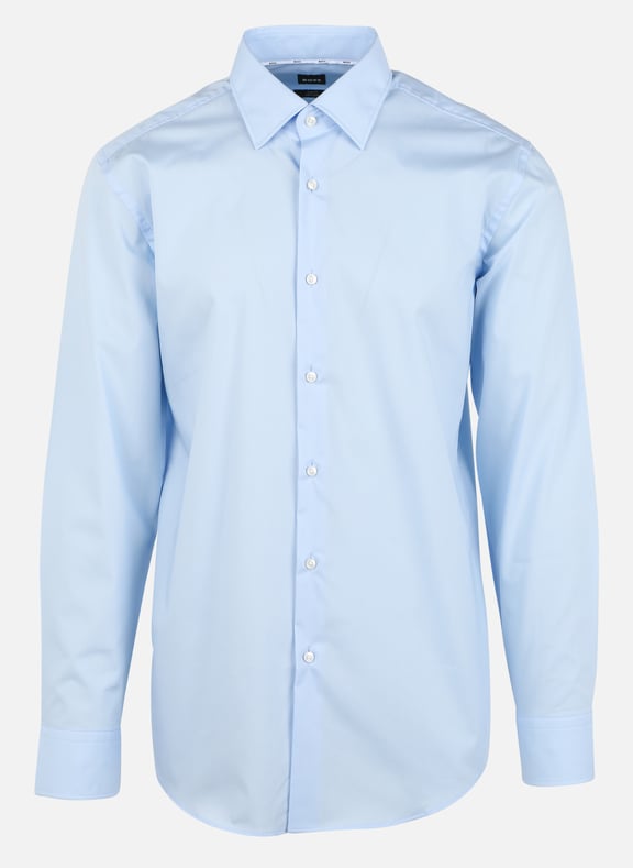 Chemise slim fit en coton mélangé Bleu by BOSS BOSS Chemise slim fit en coton mélangé Bleu