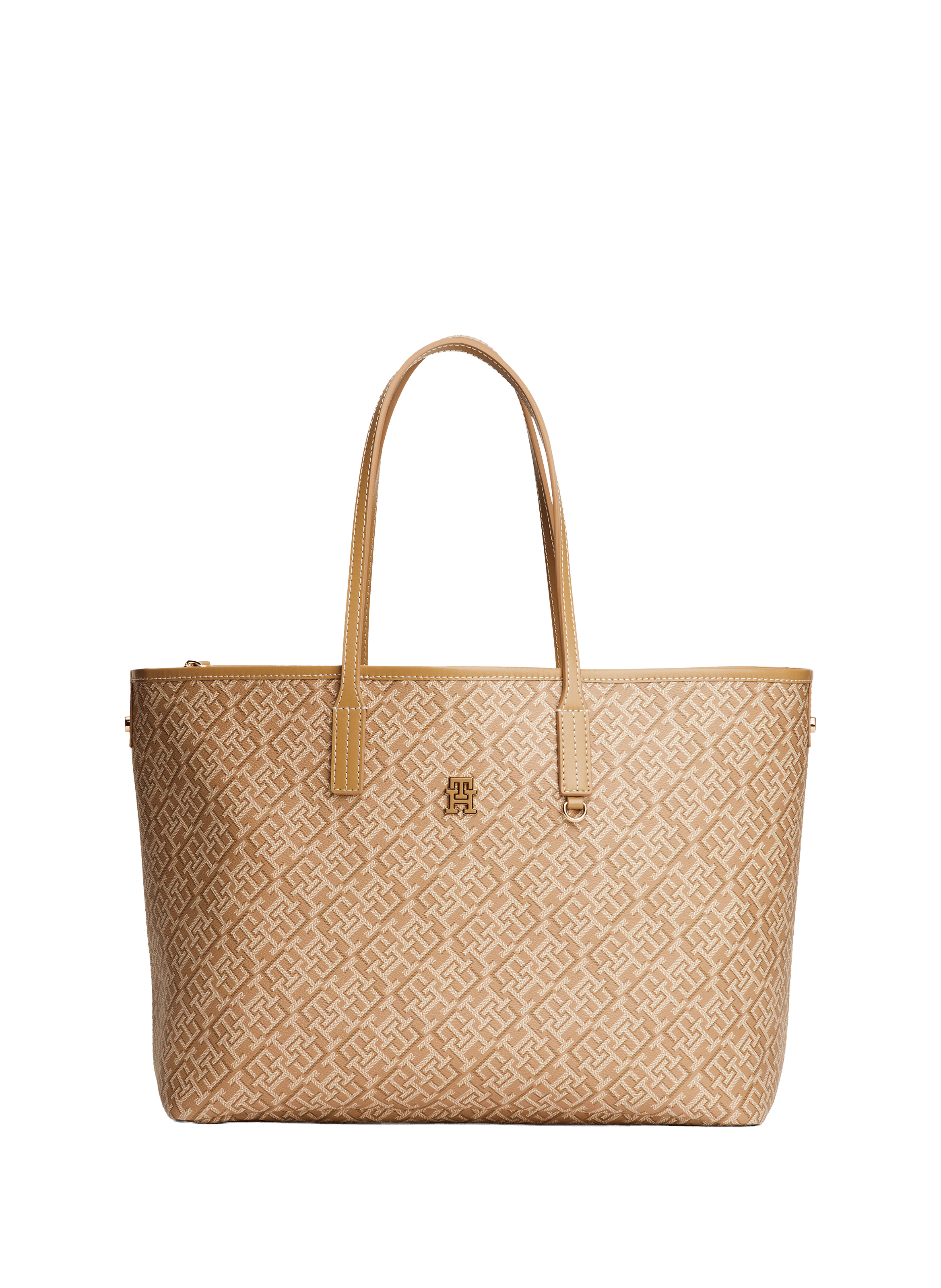 TOMMY HILFIGER Sac cabas à monogramme Beige