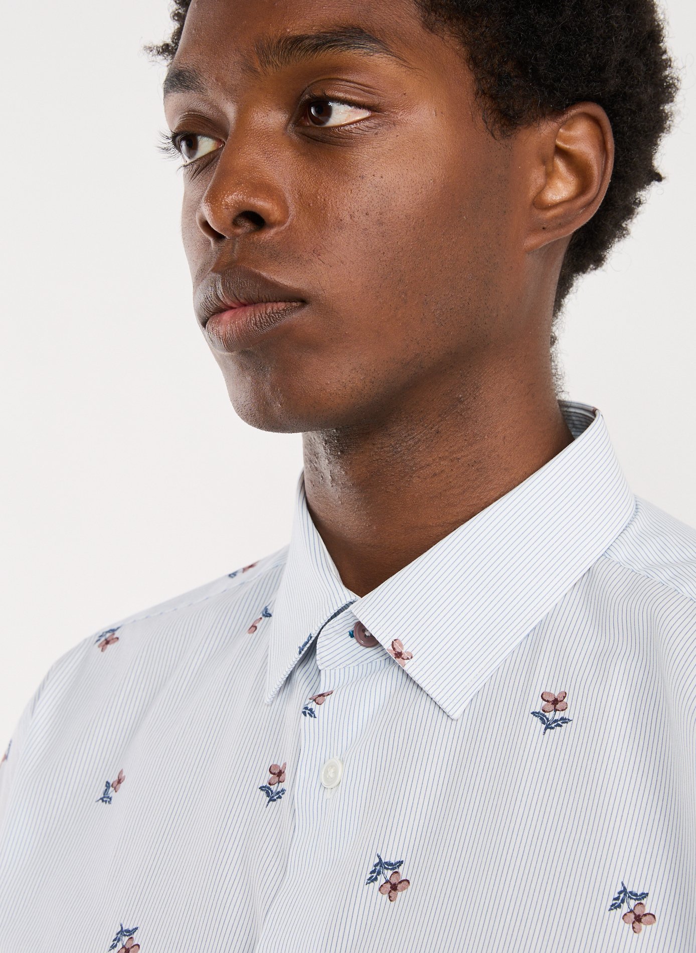 Striped and floral cotton shirt PAUL SMITH White