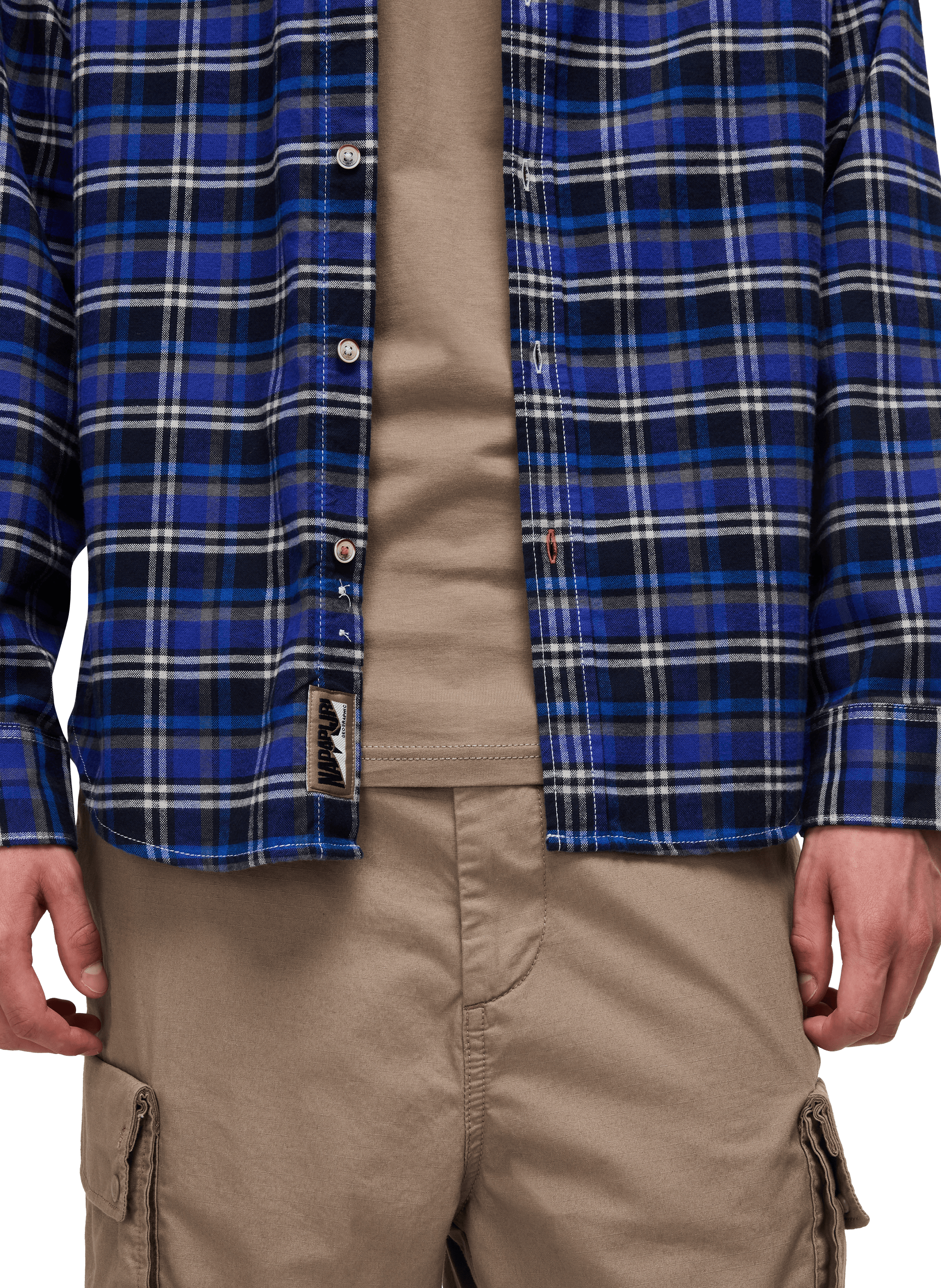 Checked shirt with American collar in cotton NAPAPIJRI Multicolour