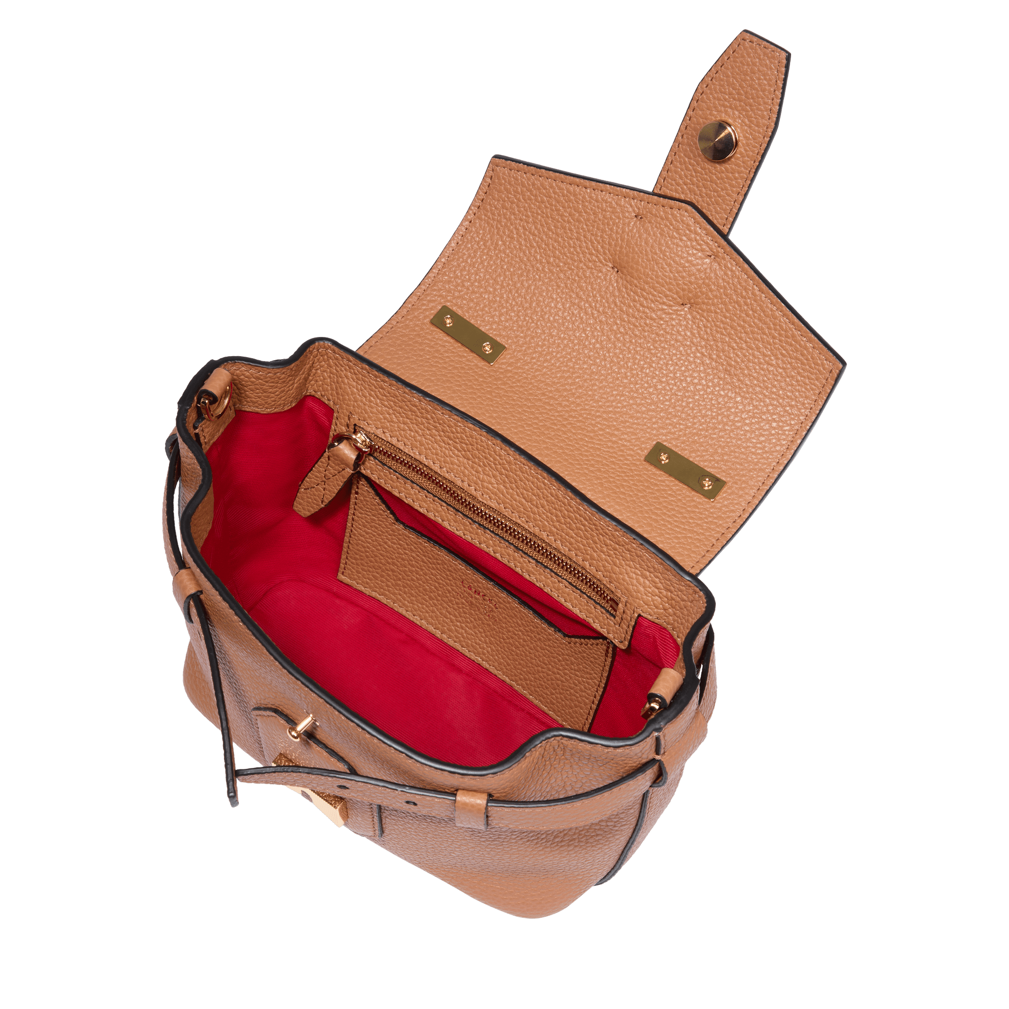 Mini sac porté main charlie de lancel en cuir LANCEL Marron