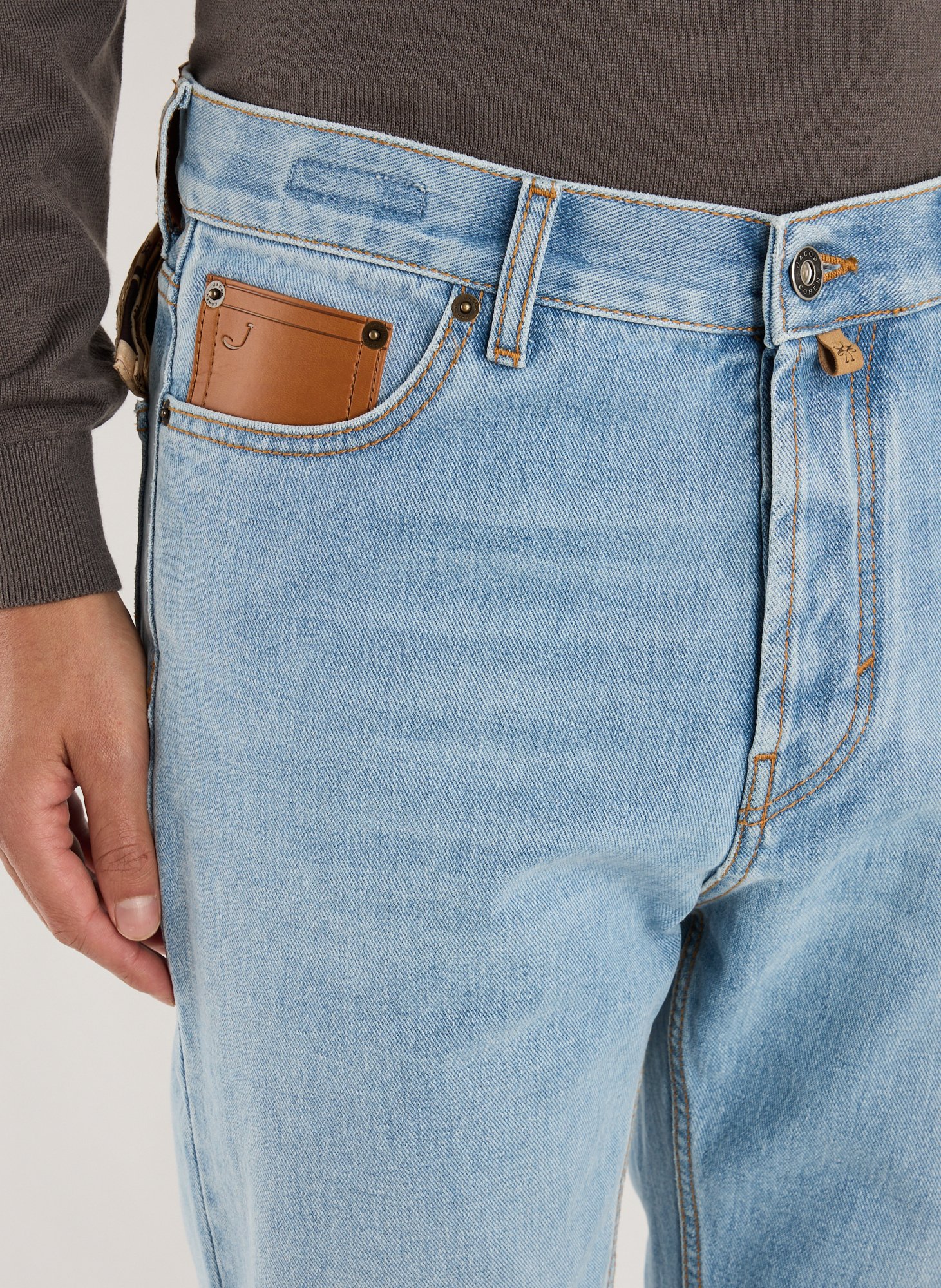 Jean slim en coton JACOB COHEN Bleu