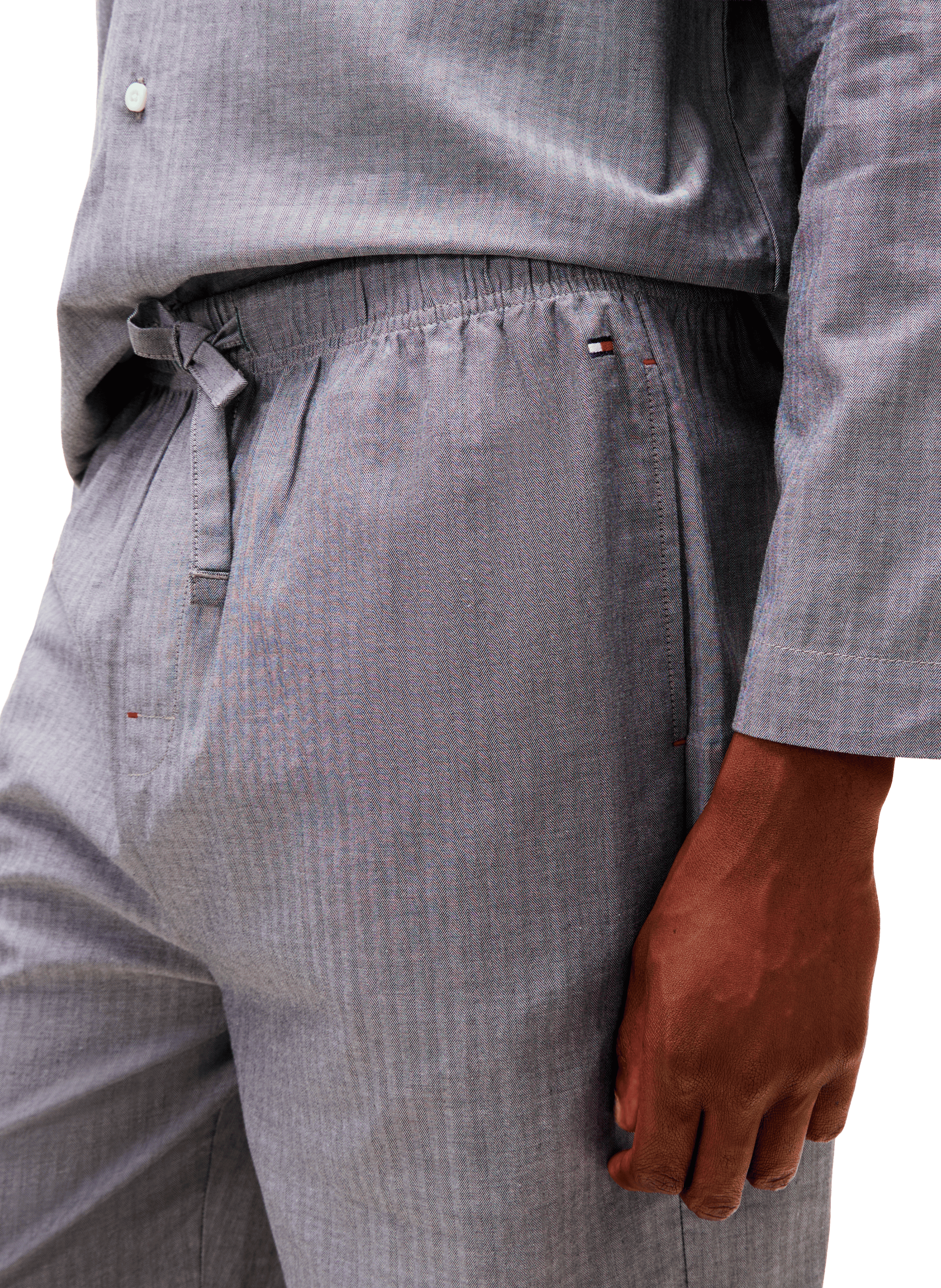 Ensemble de pyjama en coton TOMMY HILFIGER Gris