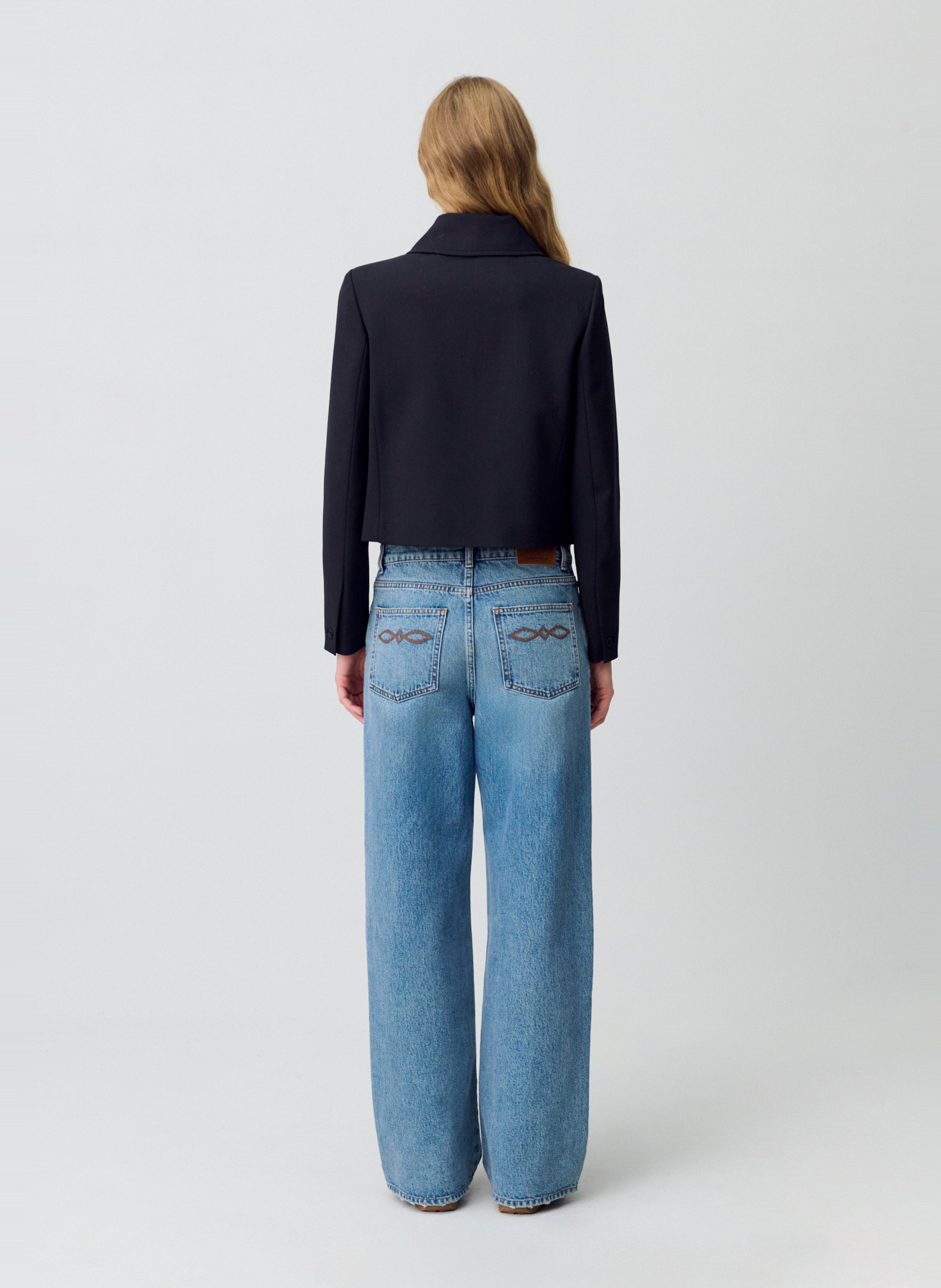 Veste col classique en laine mélangée CLAUDIE PIERLOT Noir