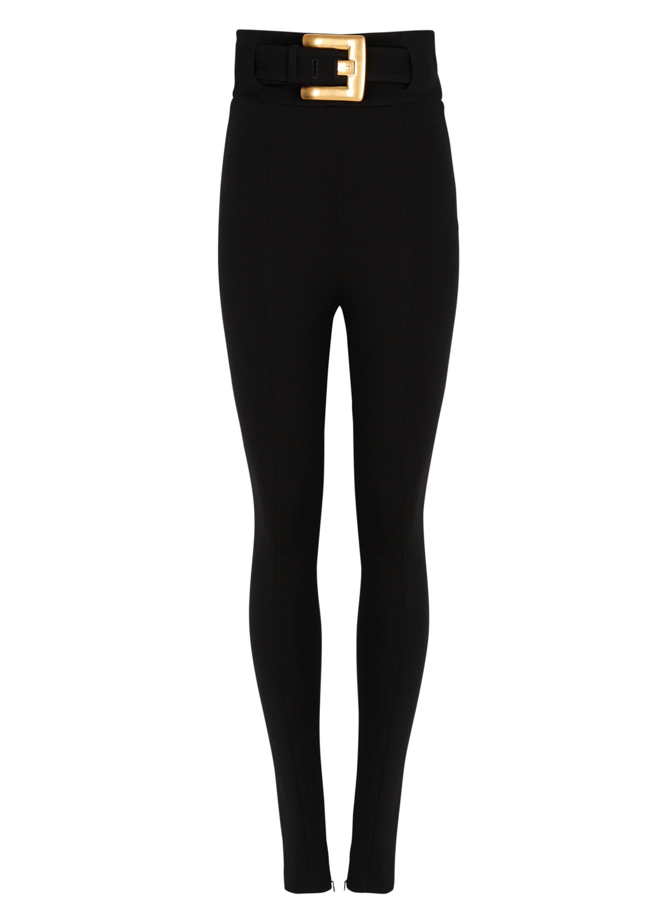 Pantalon façon fuseau ceinturé BALMAIN Noir