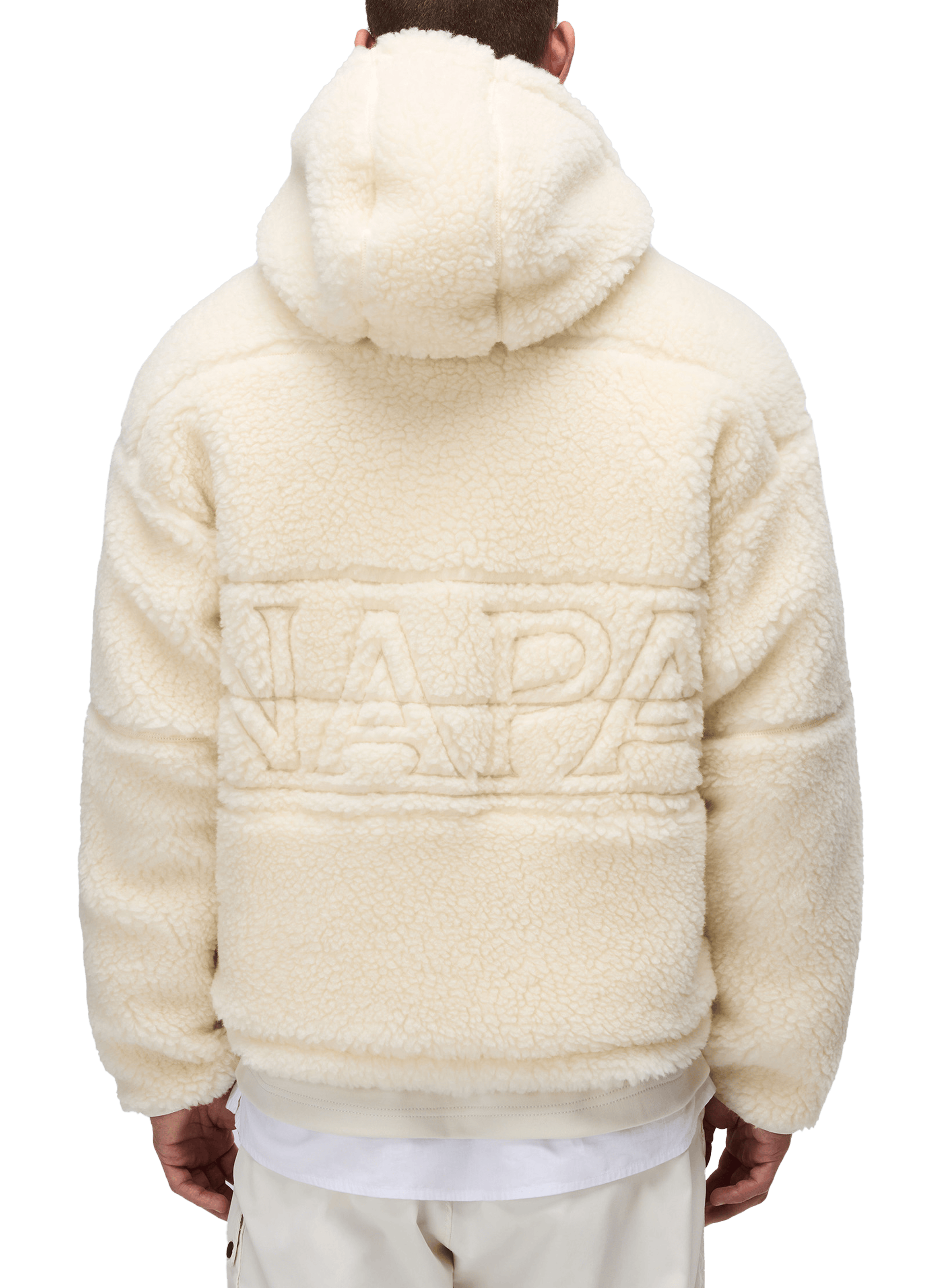 Straight hooded fleece jacket NAPAPIJRI Beige