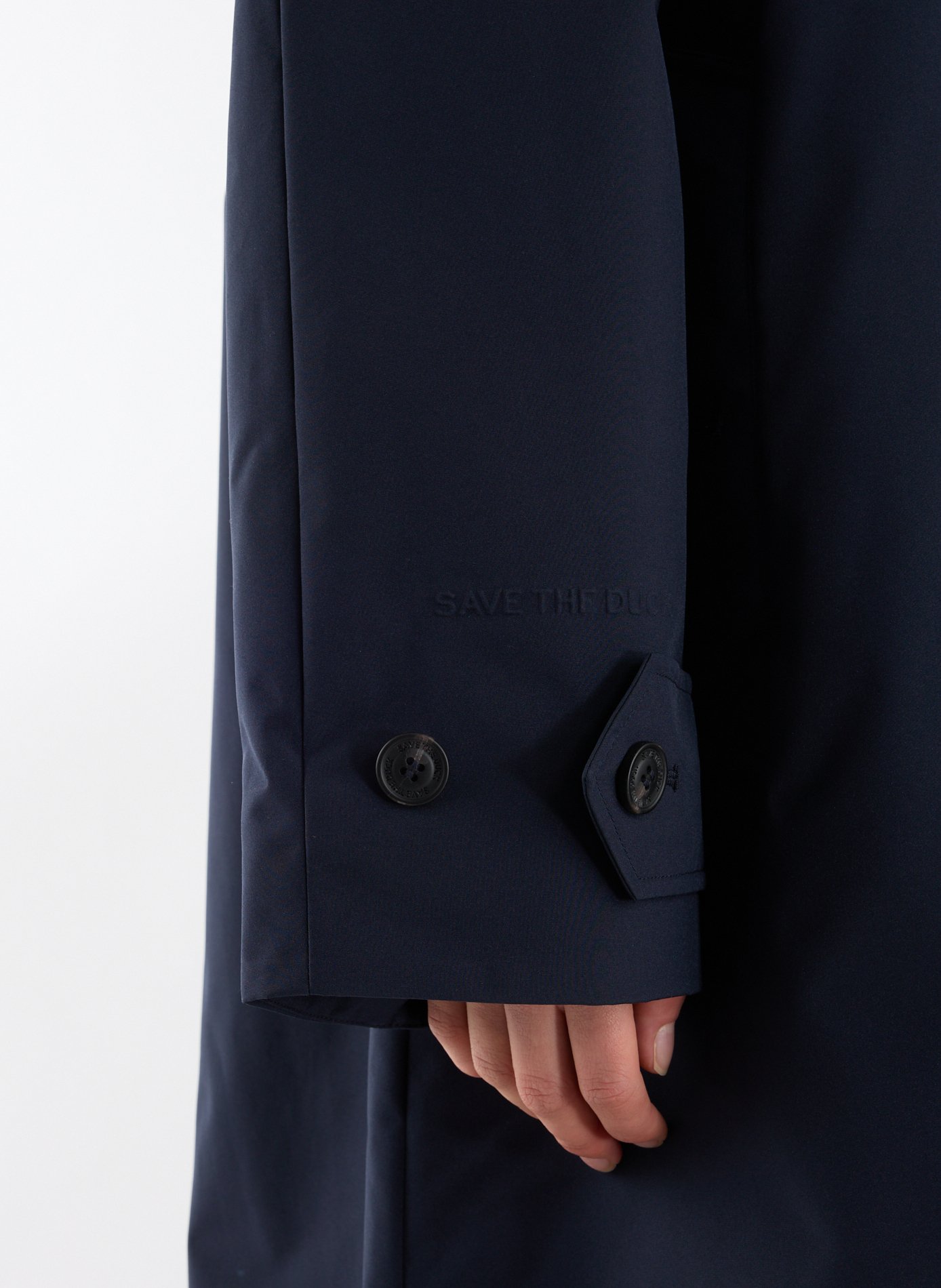 Parka longue droite à capuche SAVE THE DUCK Bleu