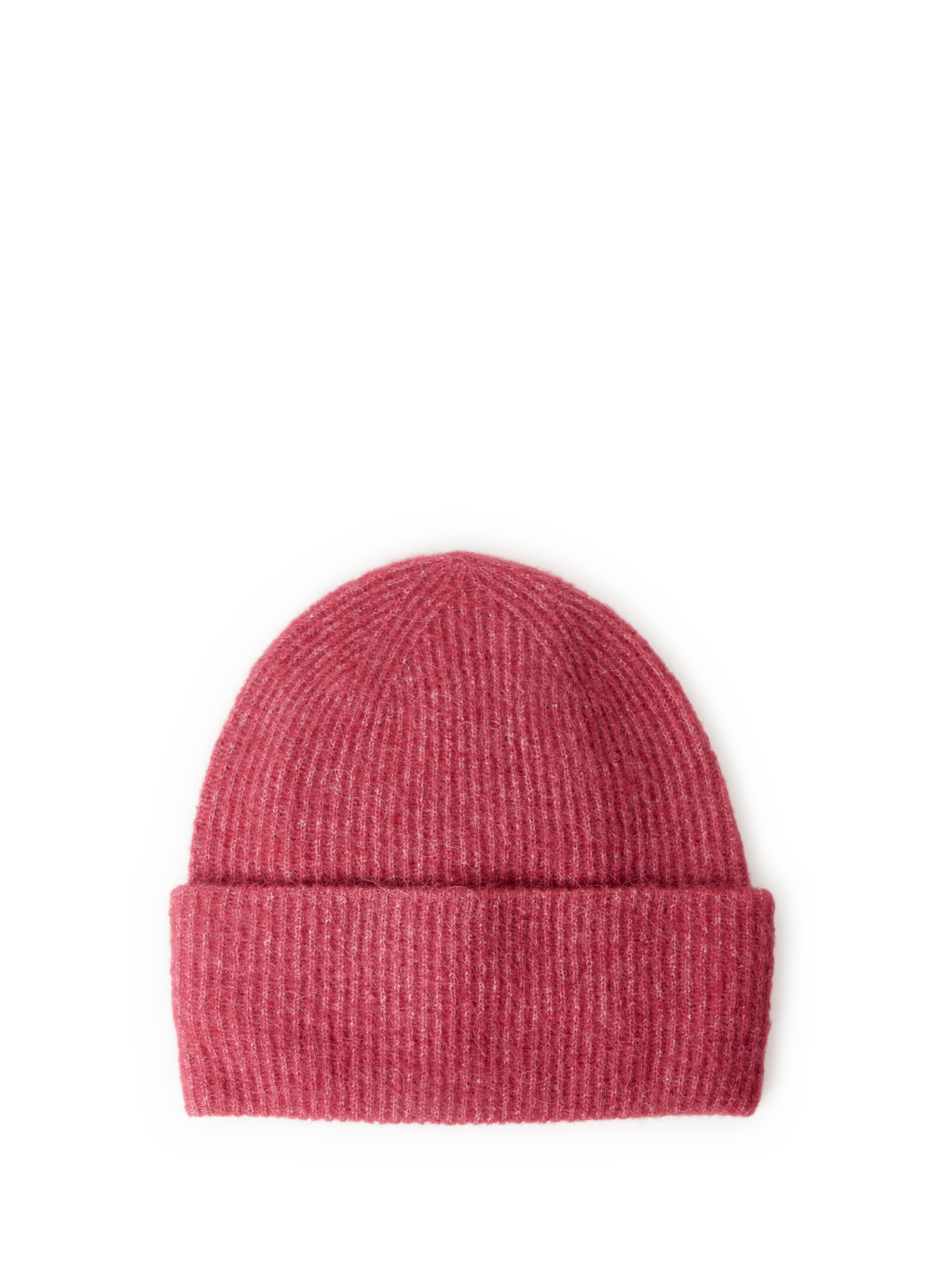 SAMSOE SAMSOE Bonnet côtelé en laine mélangée Rose