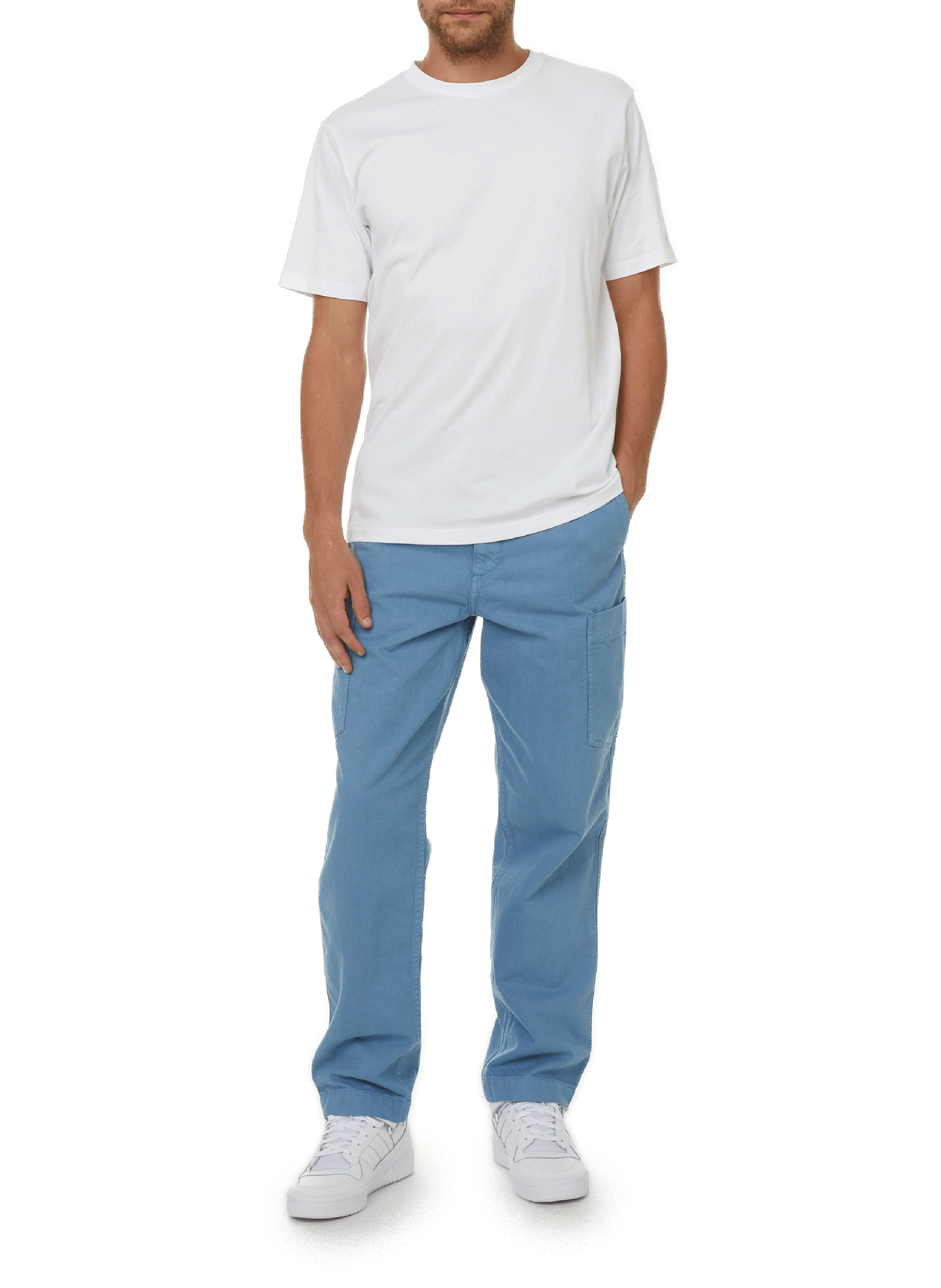 Pantalon cargo en coton SAISON 1865 Vert