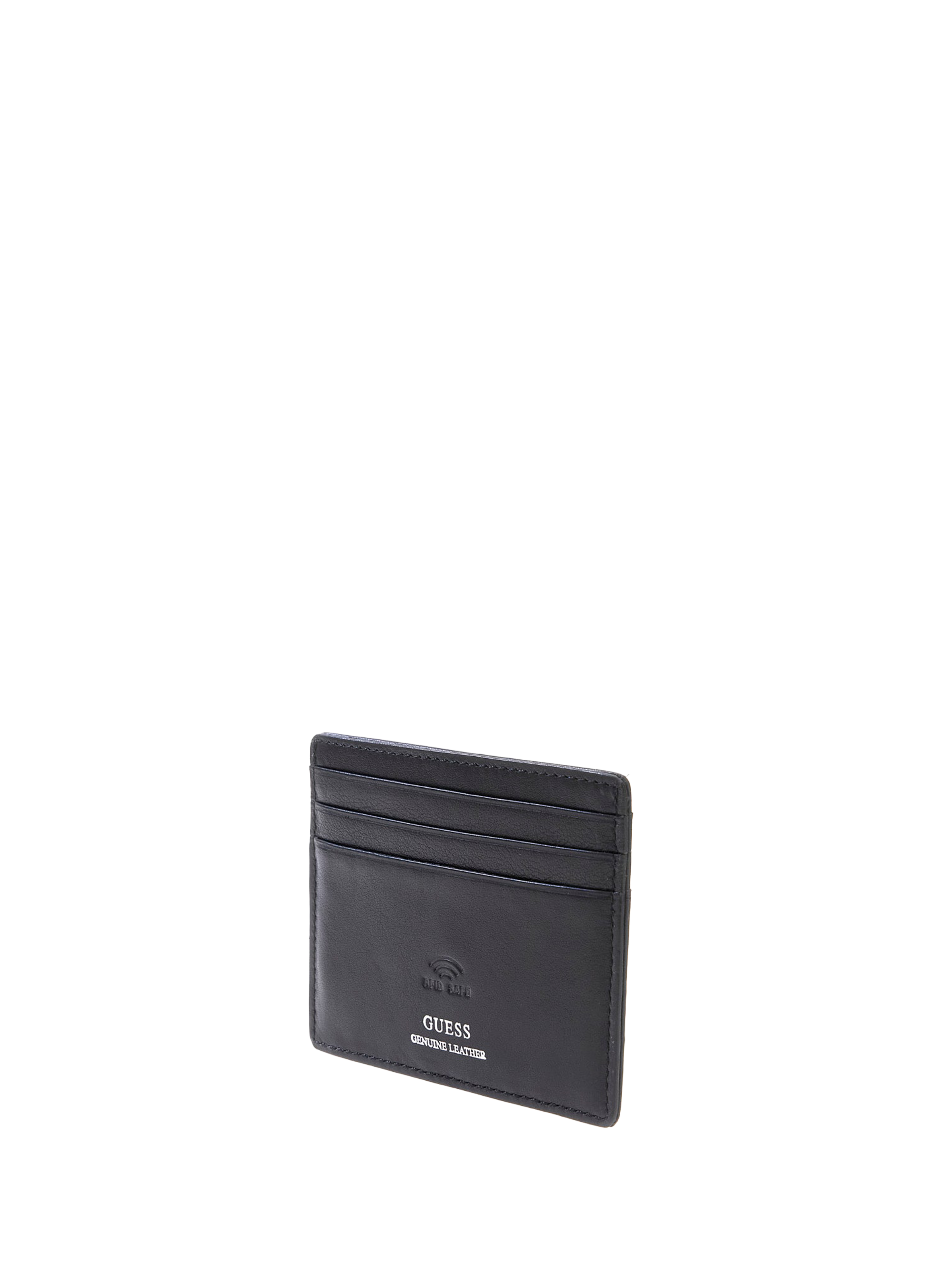 Cow leather card holder GUESS Black