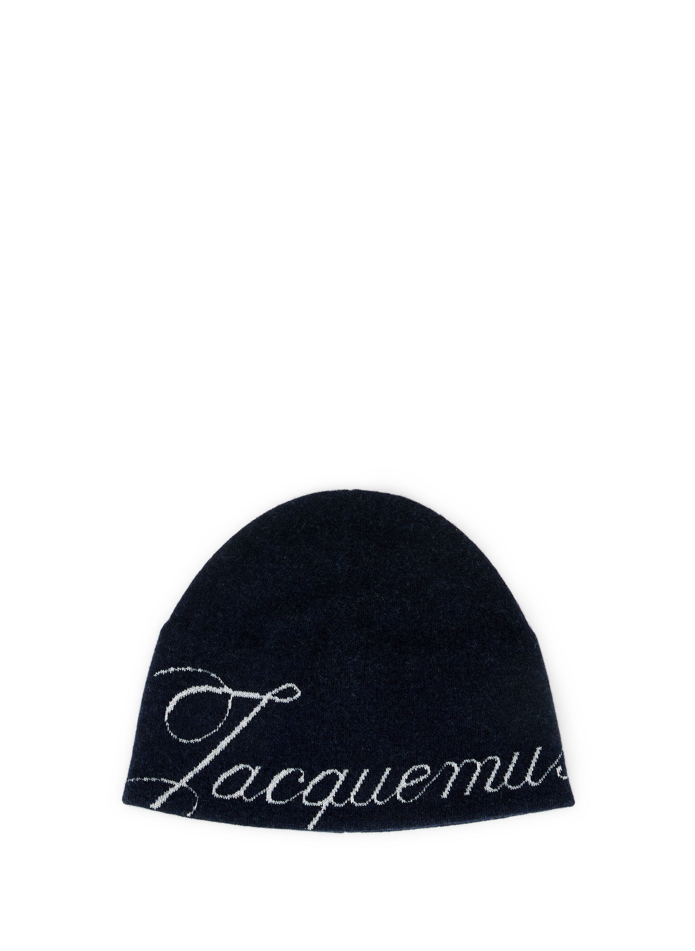 Chevron brand virgin wool and cashmere beanie JACQUEMUS Blue