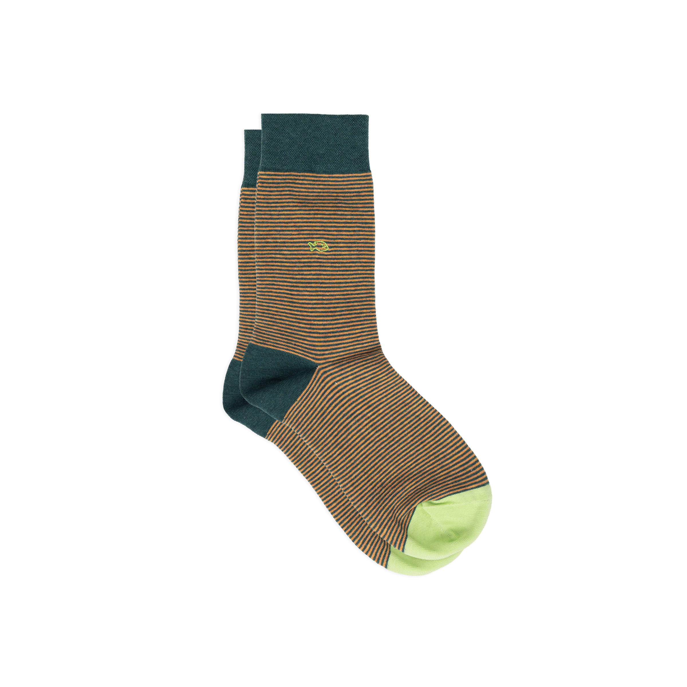 Chaussettes en coton peigné rayées BILLYBELT Orange