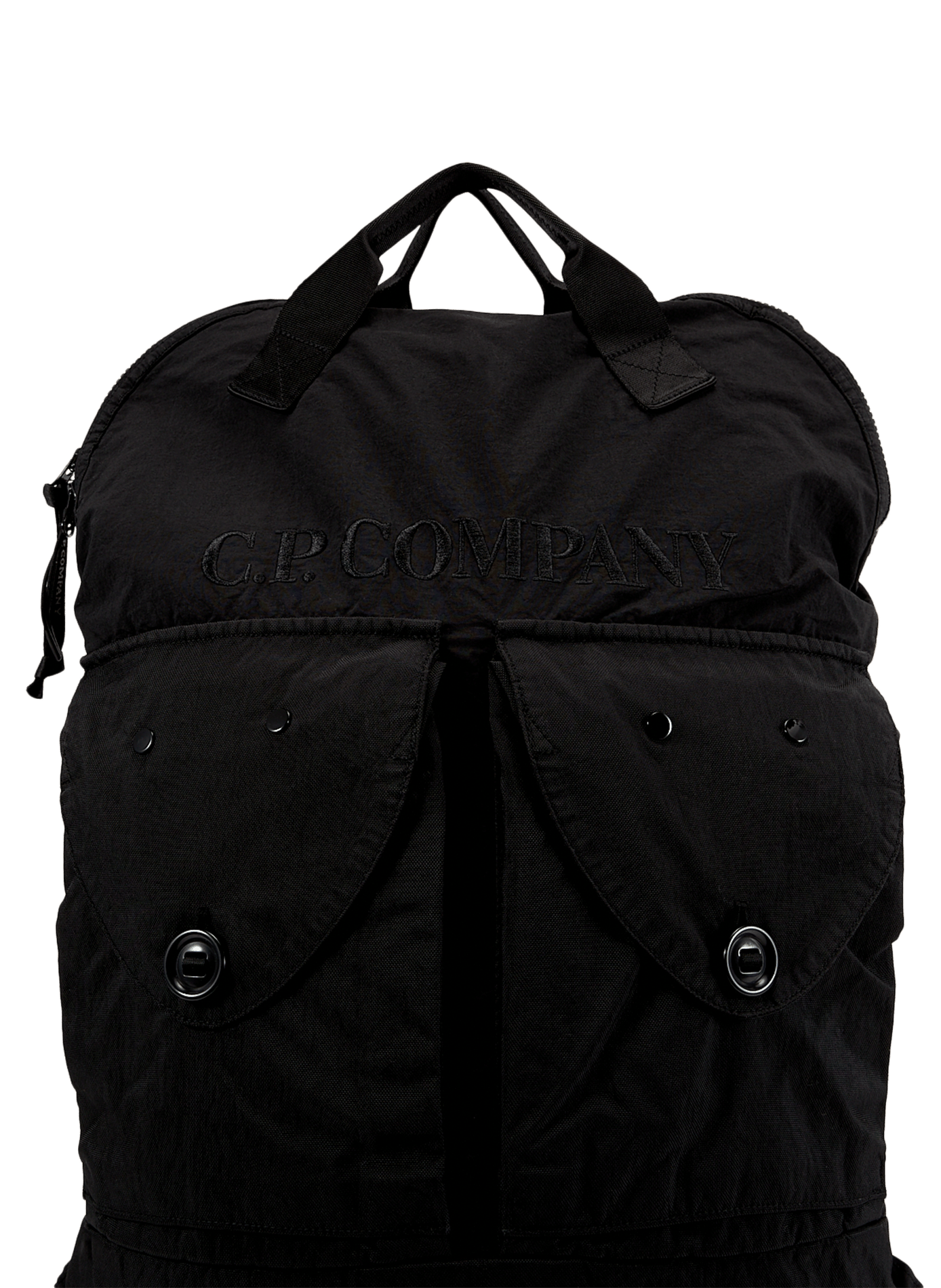 Embroidered brand backpack CP COMPANY Black
