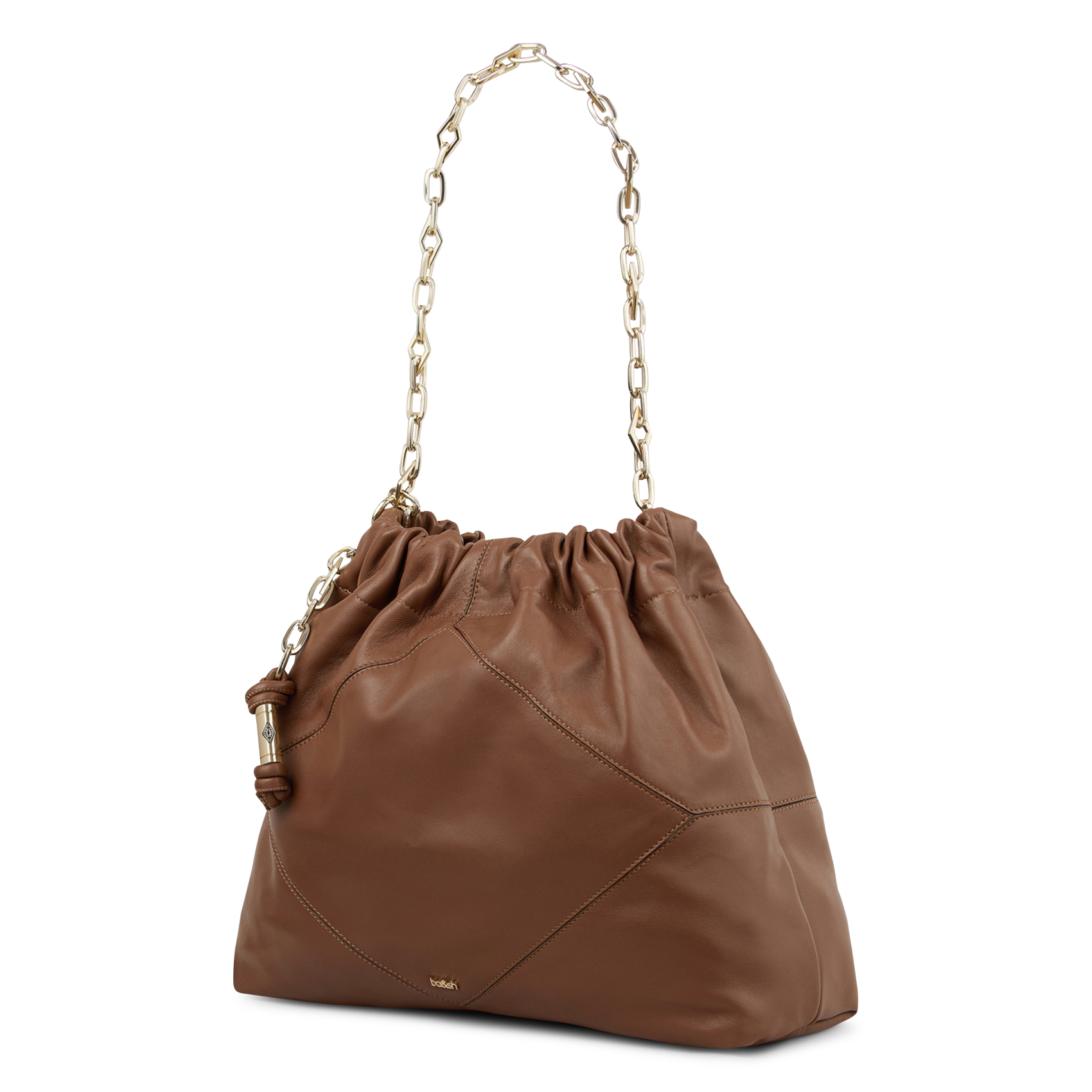 Cabas en cuir june tote BA&SH Marron