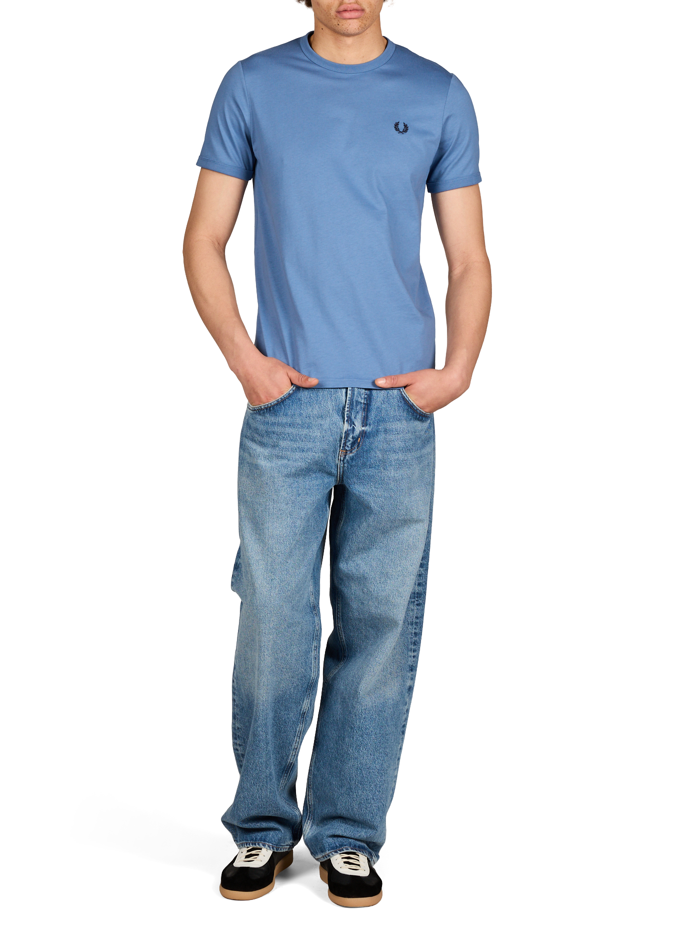 Maglietta con bordi contrastanti FRED PERRY Blu