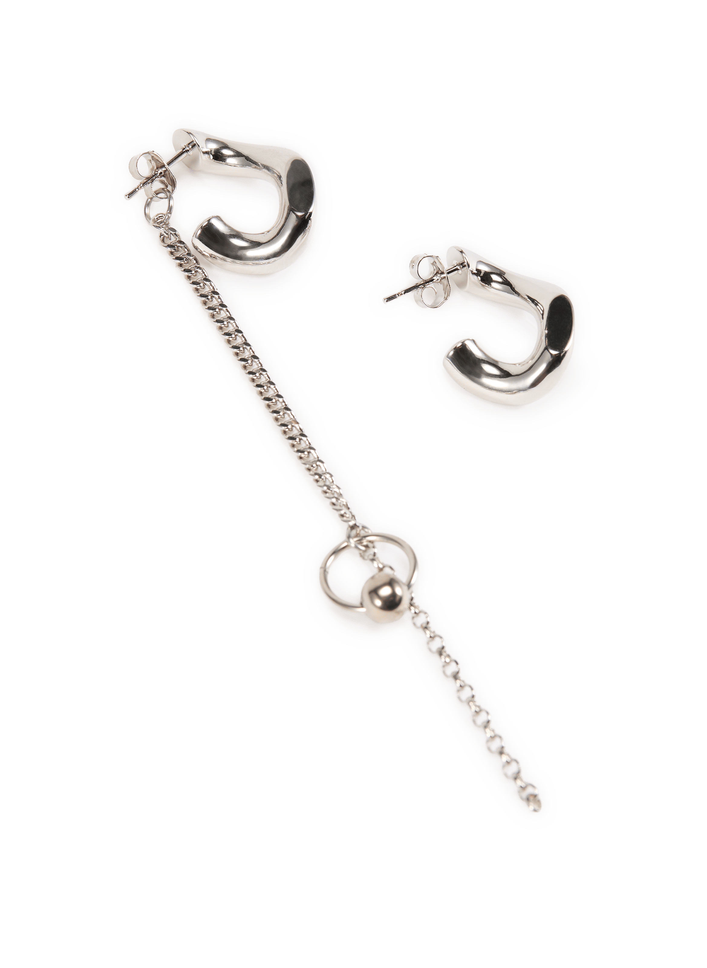 Boucles d'oreilles torsadées Neil en laiton JUSTINE CLENQUET Argent