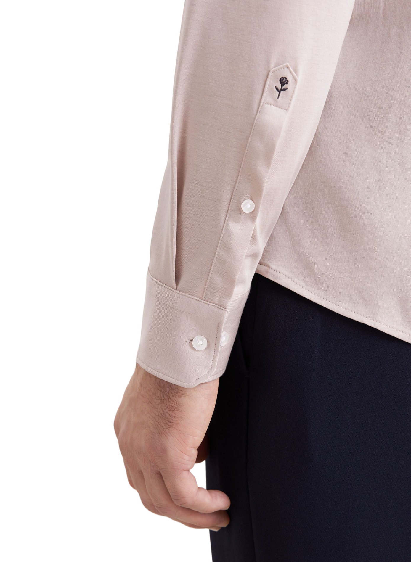 Slim shirt with pocket SEIDENSTICKER Beige
