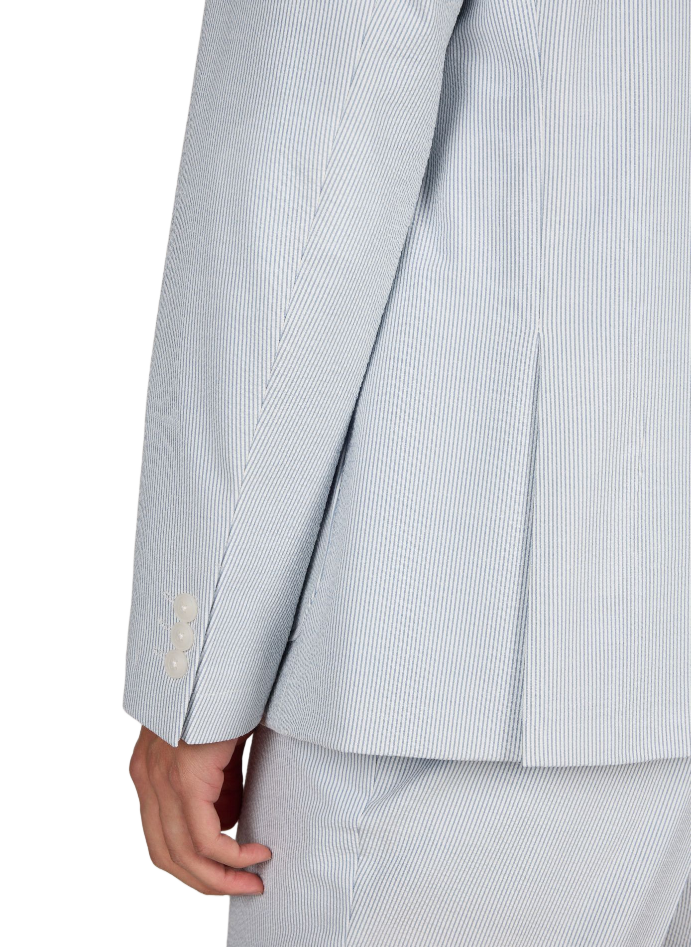 Pantaloni affusolati a righe e pieghe PIERRE CARDIN Blu