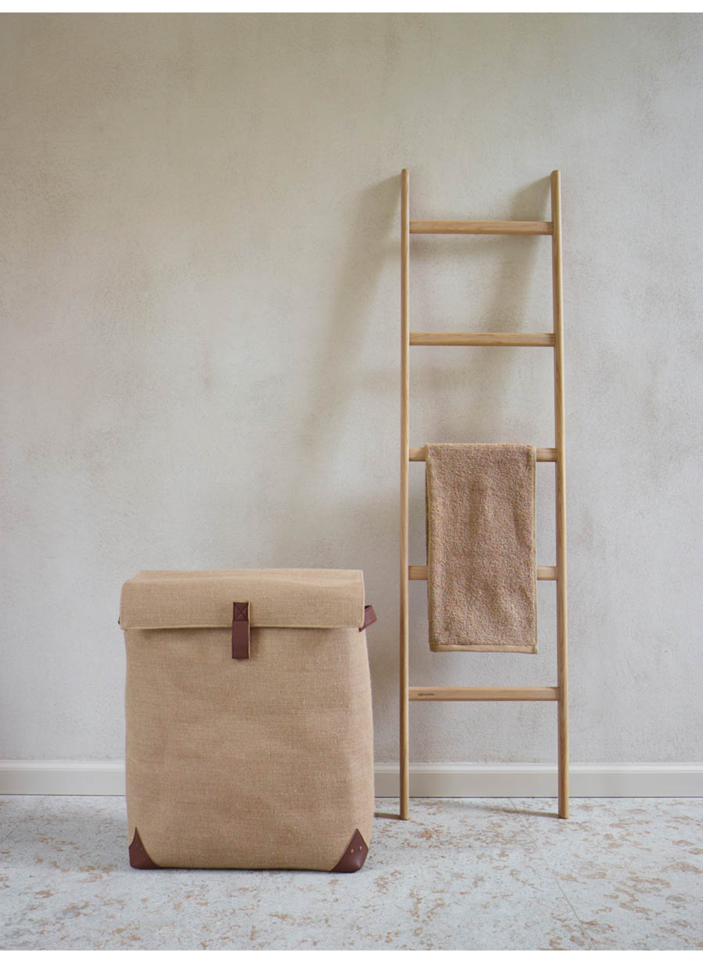 Wasmand van gemengd jute en katoen Arian AQUANOVA Beige
