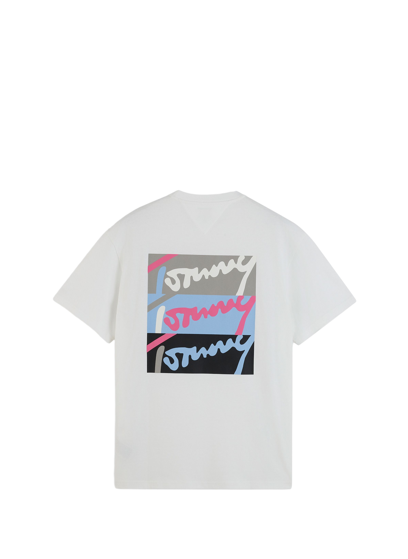 T-shirt droit à motif en coton TOMMY HILFIGER Blanc